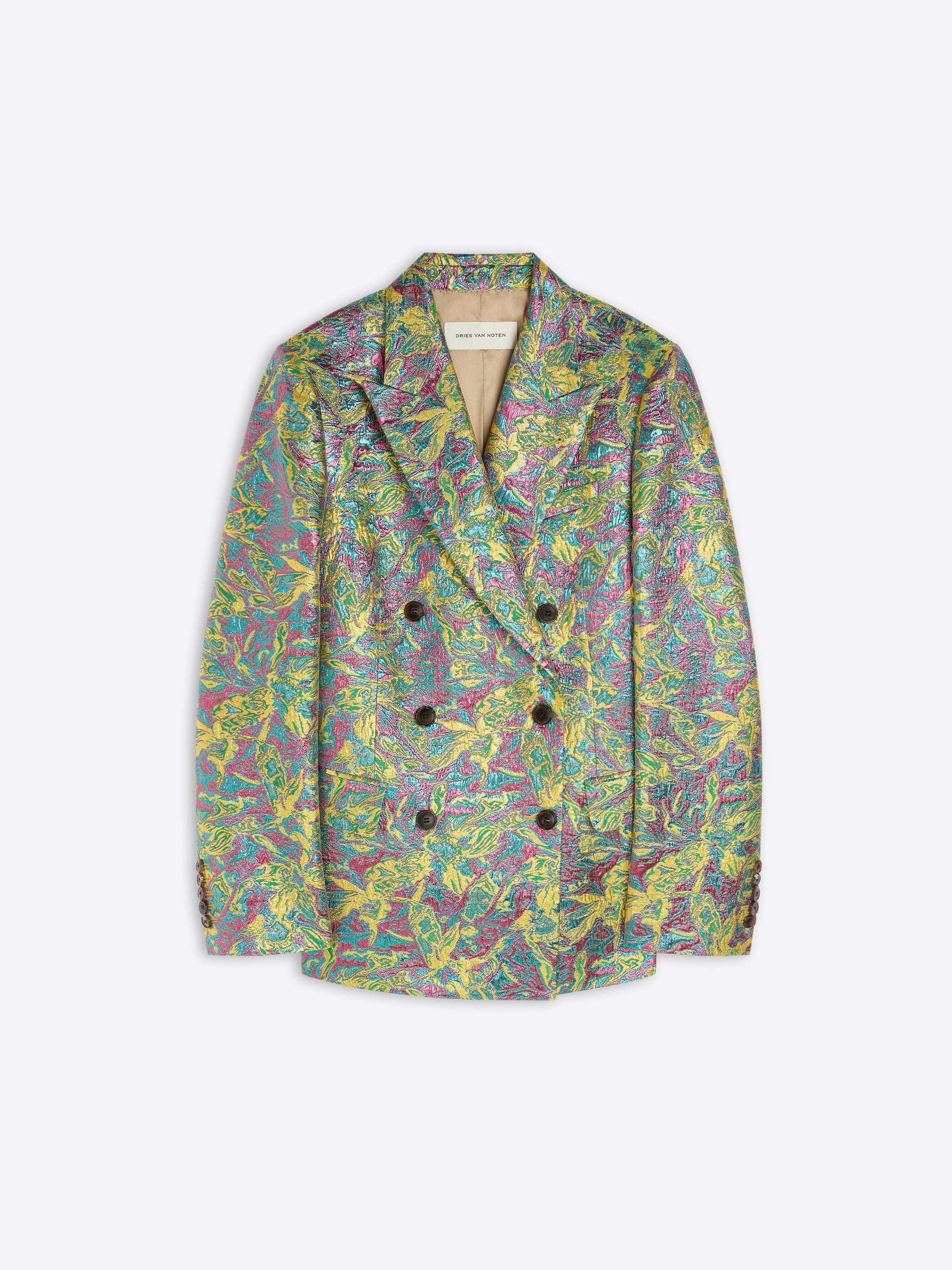 Double breasted jacquard blazer