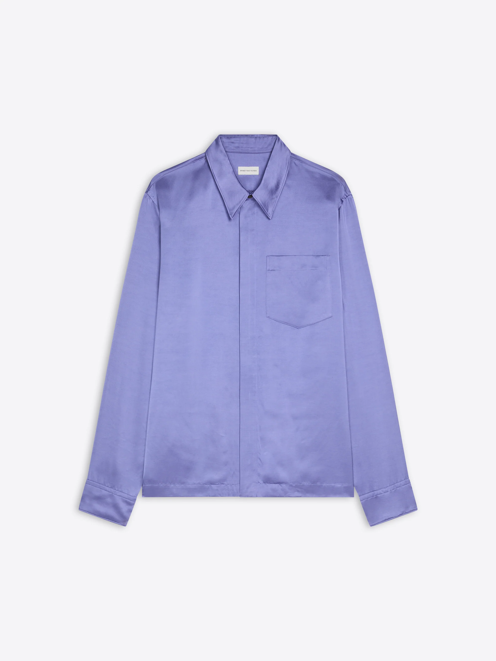 Satin zip shirt
