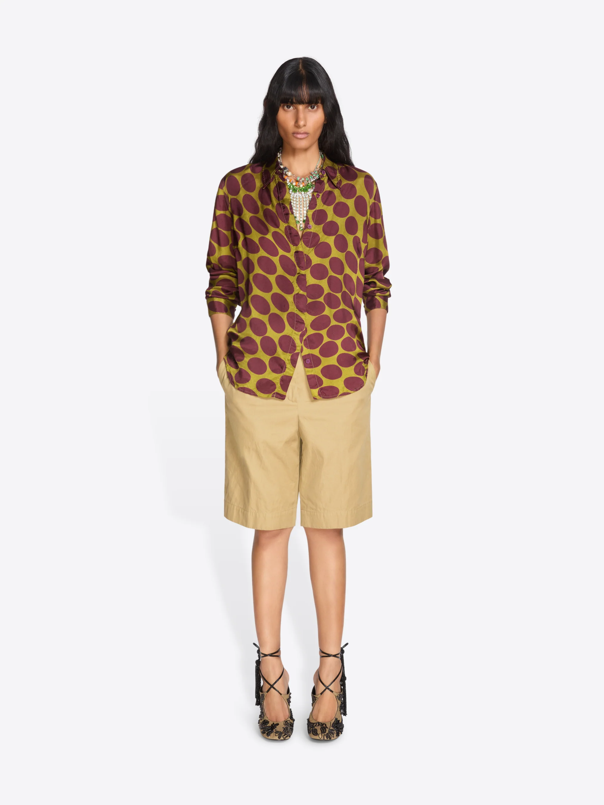 Printed viscose shirt