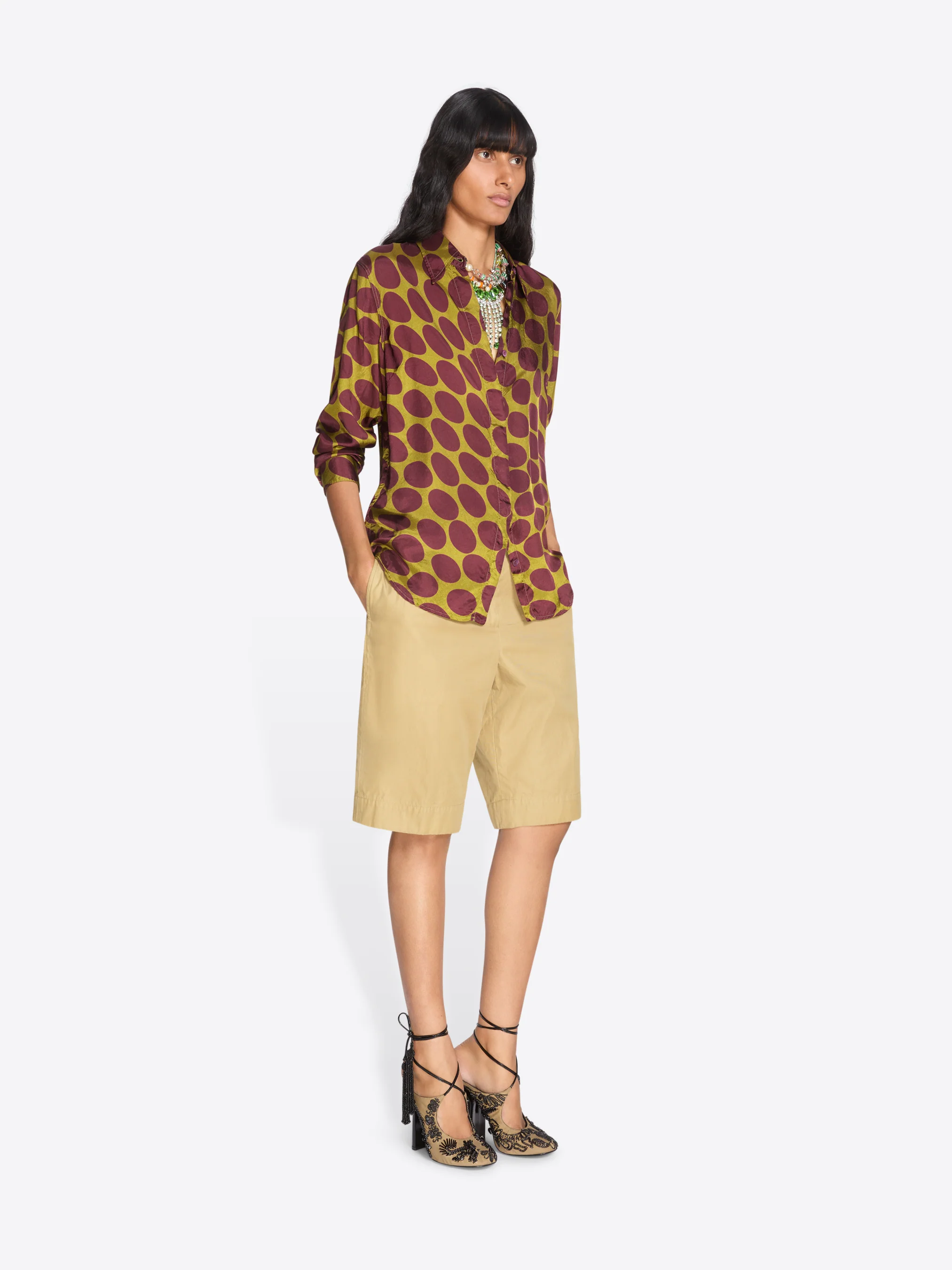 Printed viscose shirt
