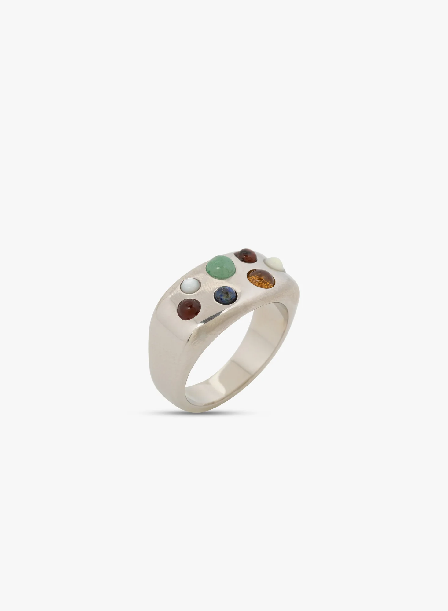 Multicolor stone ring