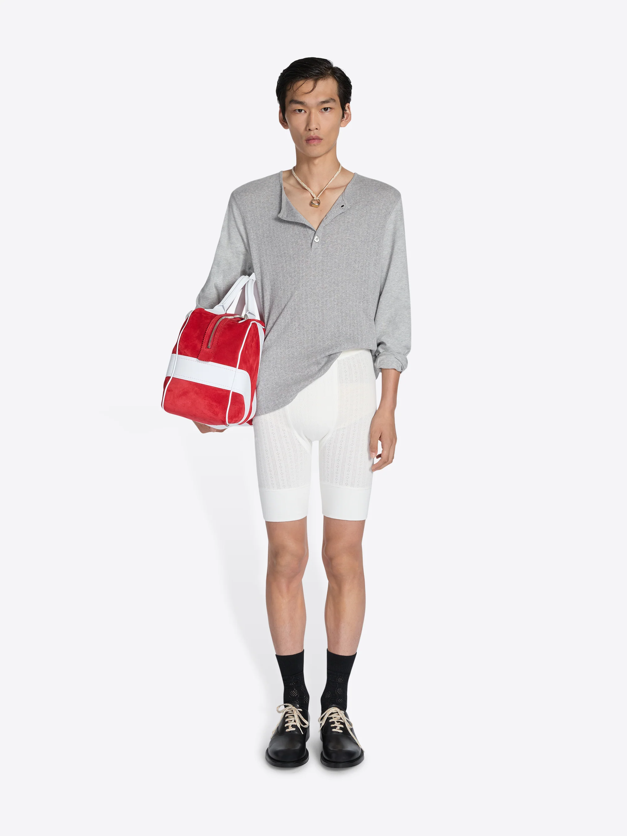 Pointelle henley tee