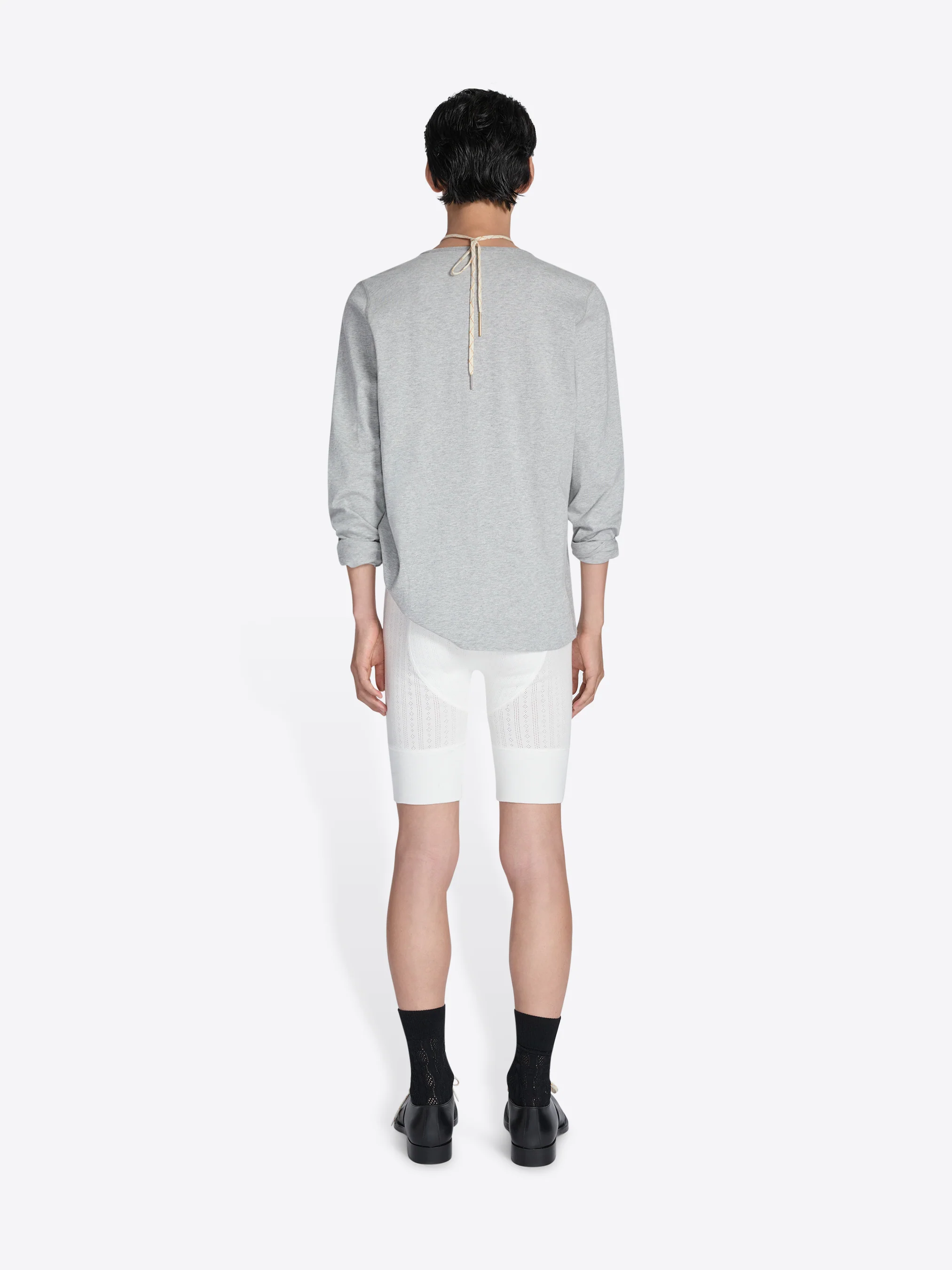 Pointelle henley tee