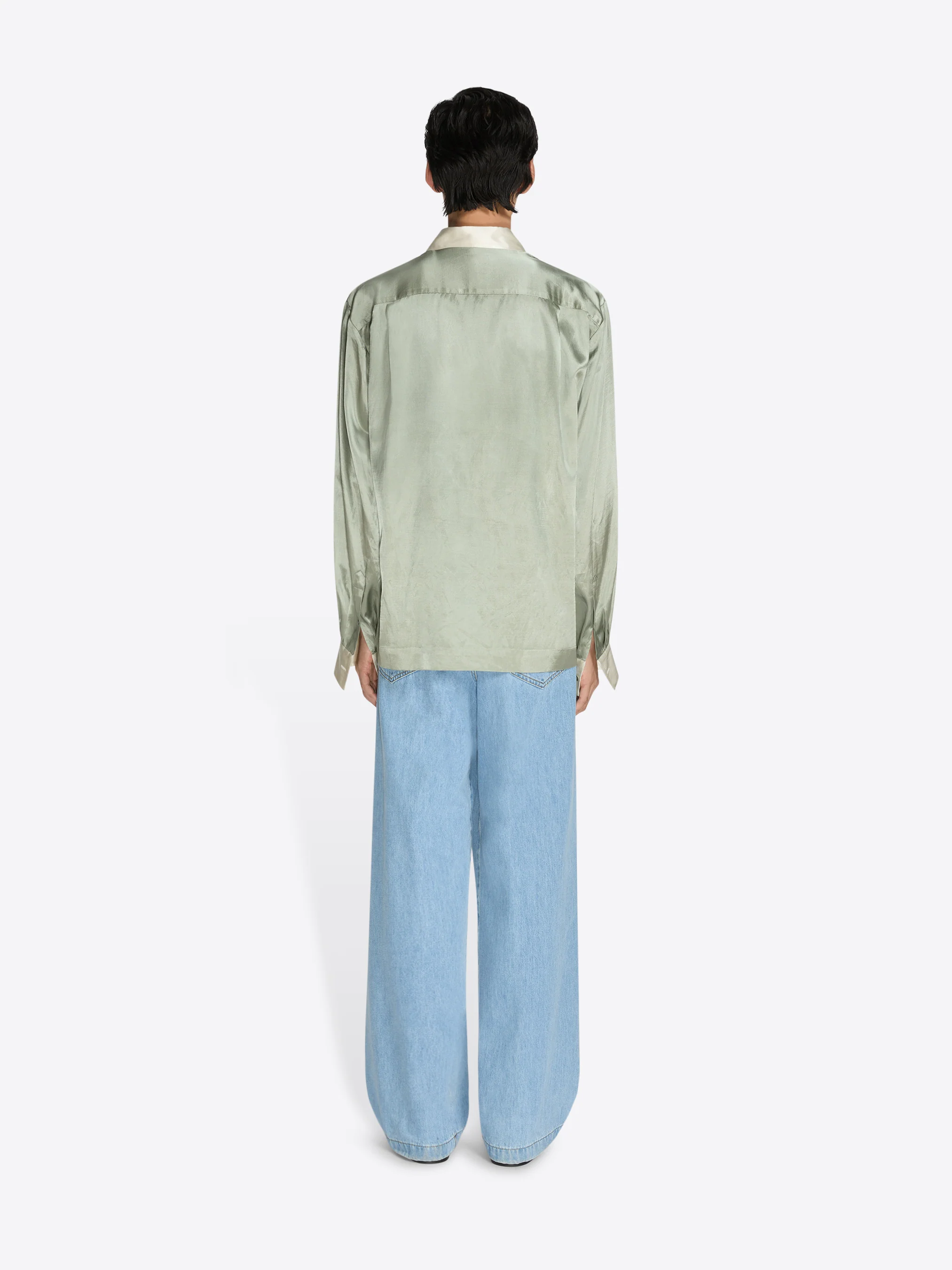 Embellished viscose shirt