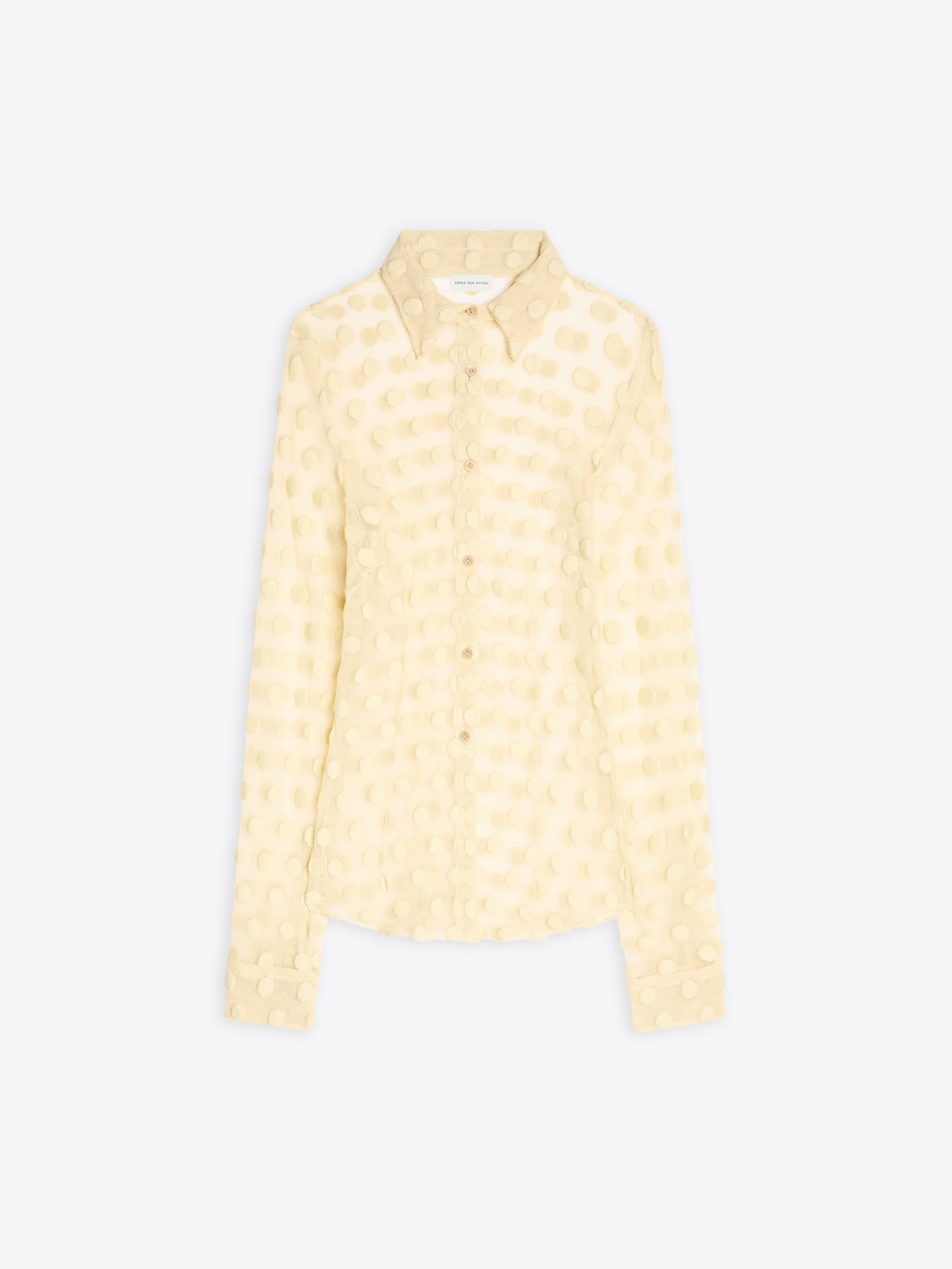 Fitted mesh cotton shirt