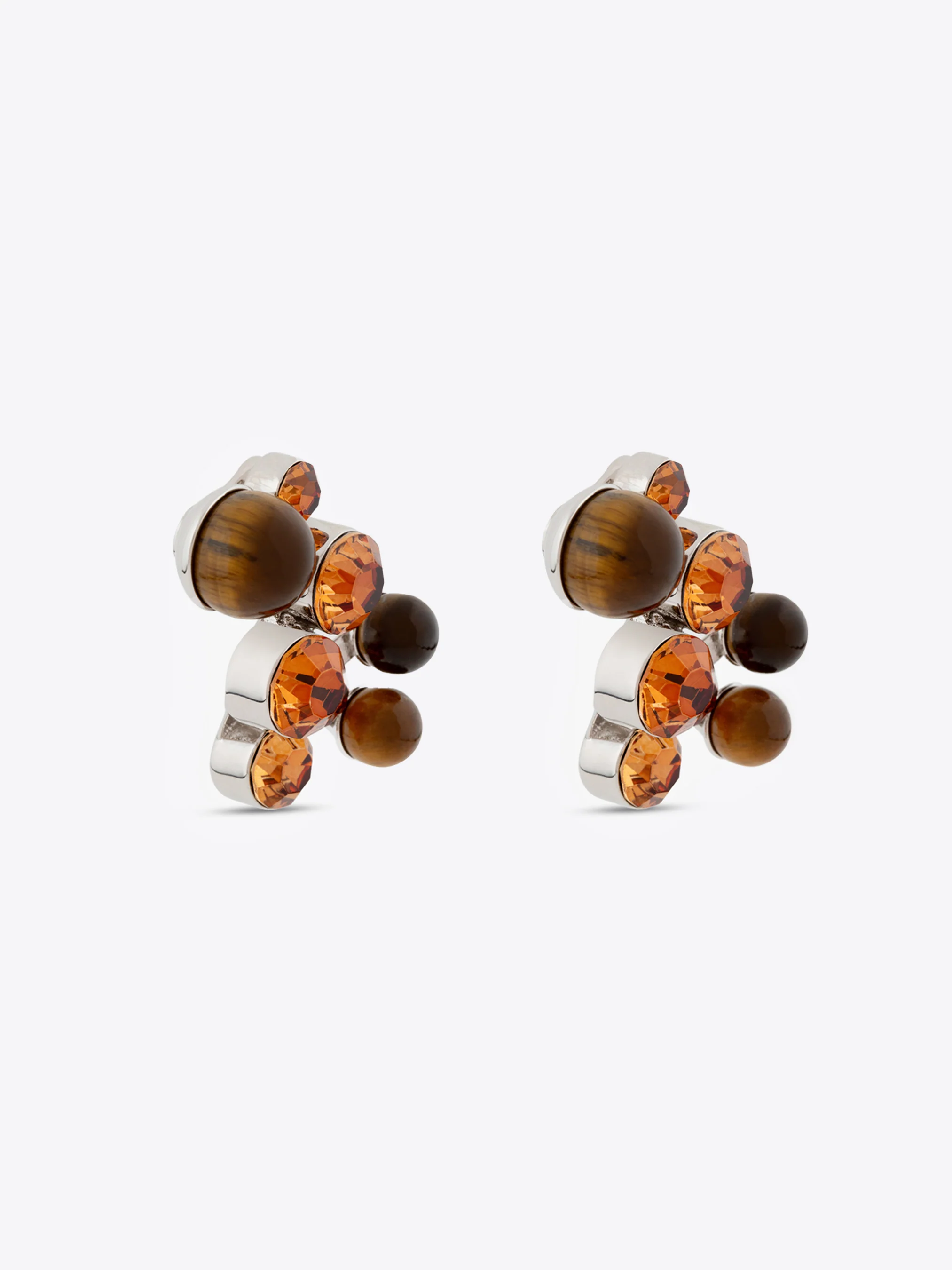 Stone pin earrings