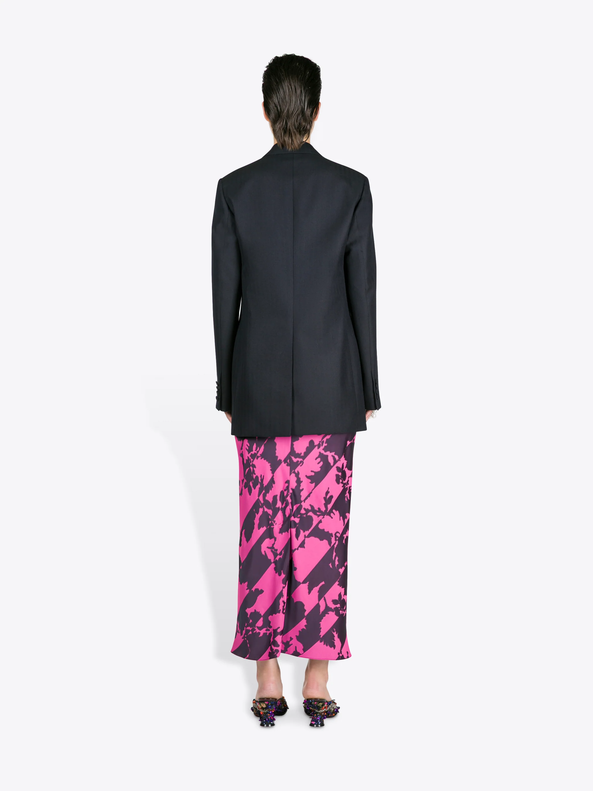 Loose fit wool blazer