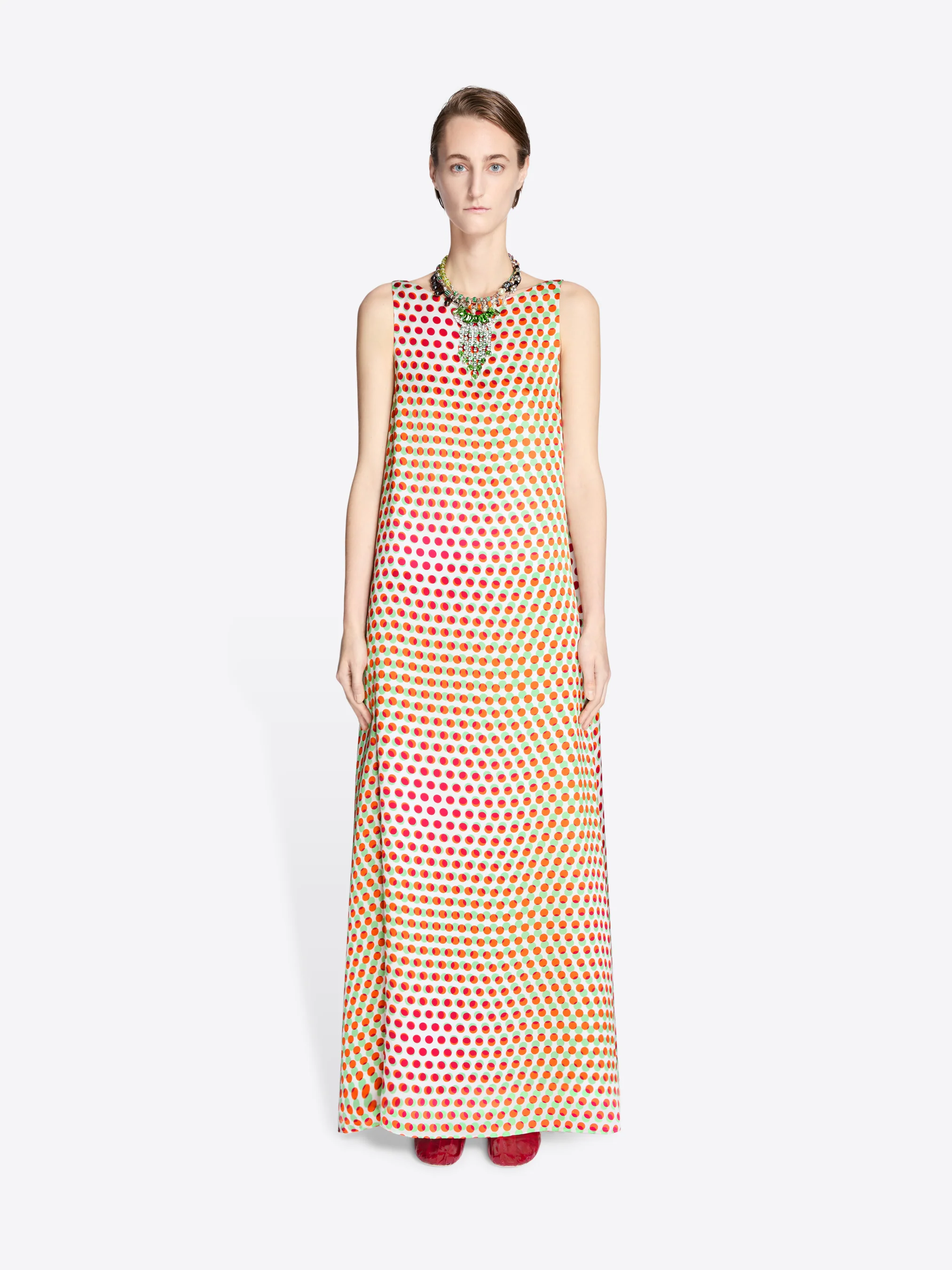 Printed silk dress