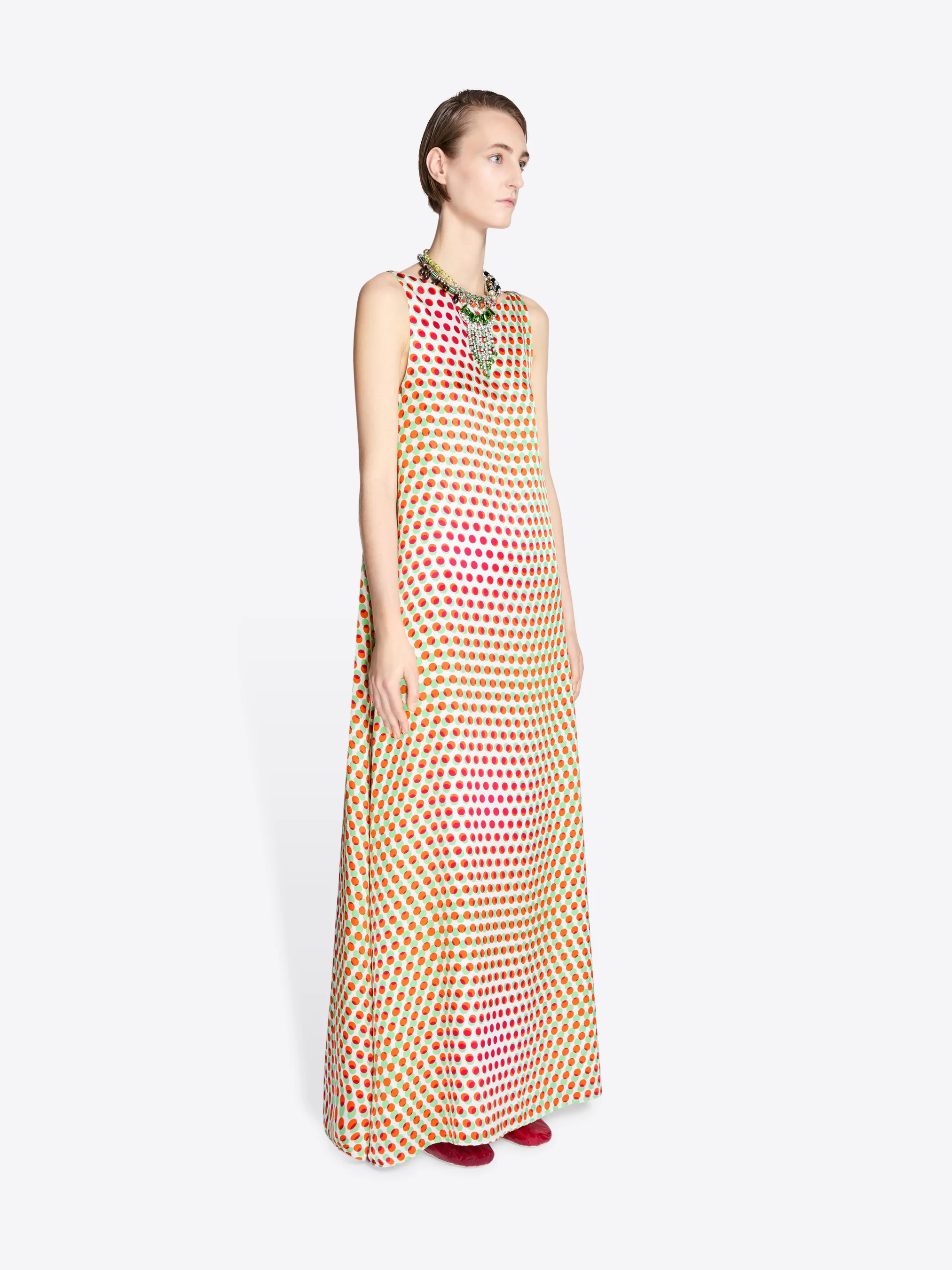 Printed silk dress