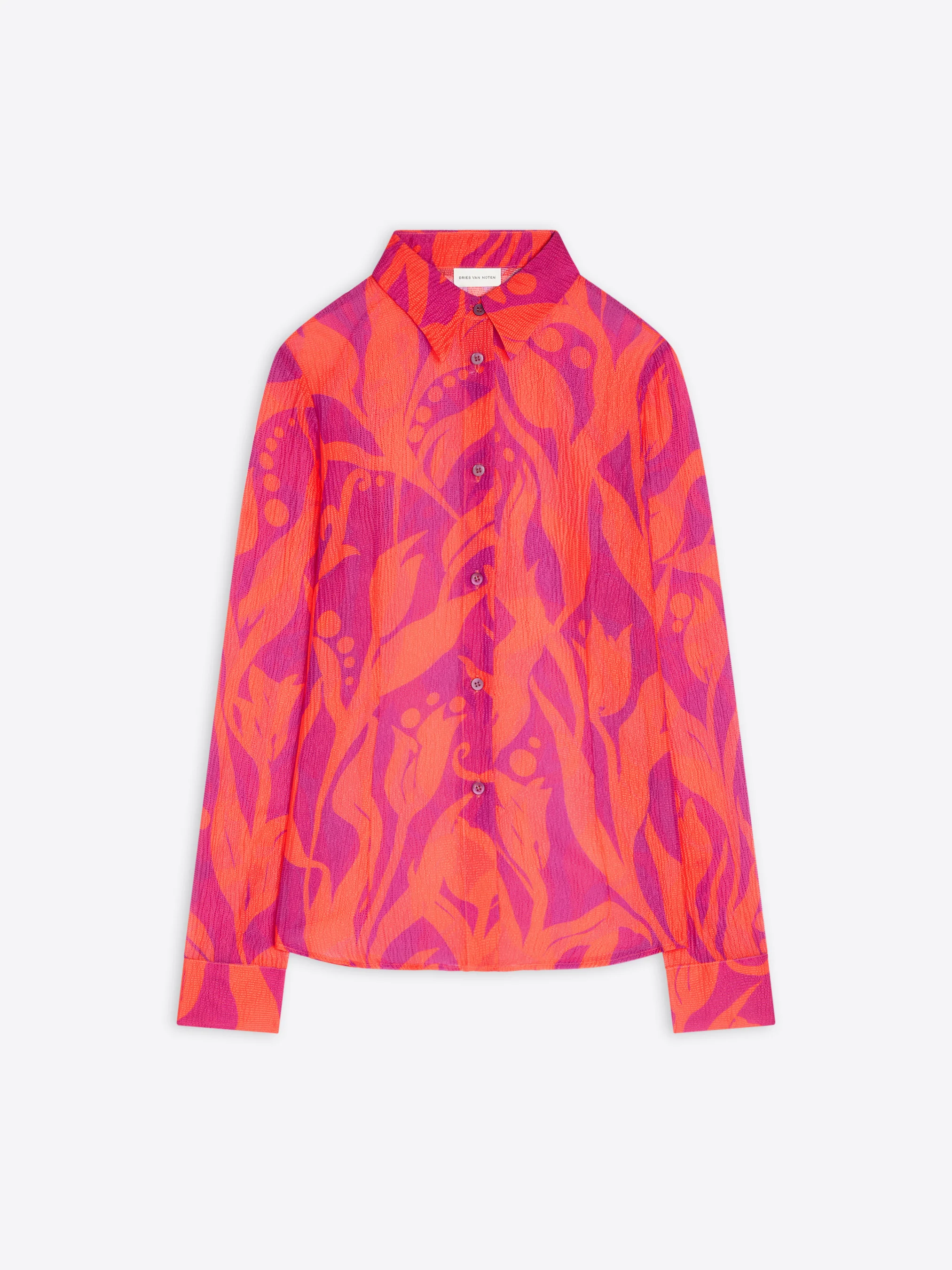 Fitted silk shirt