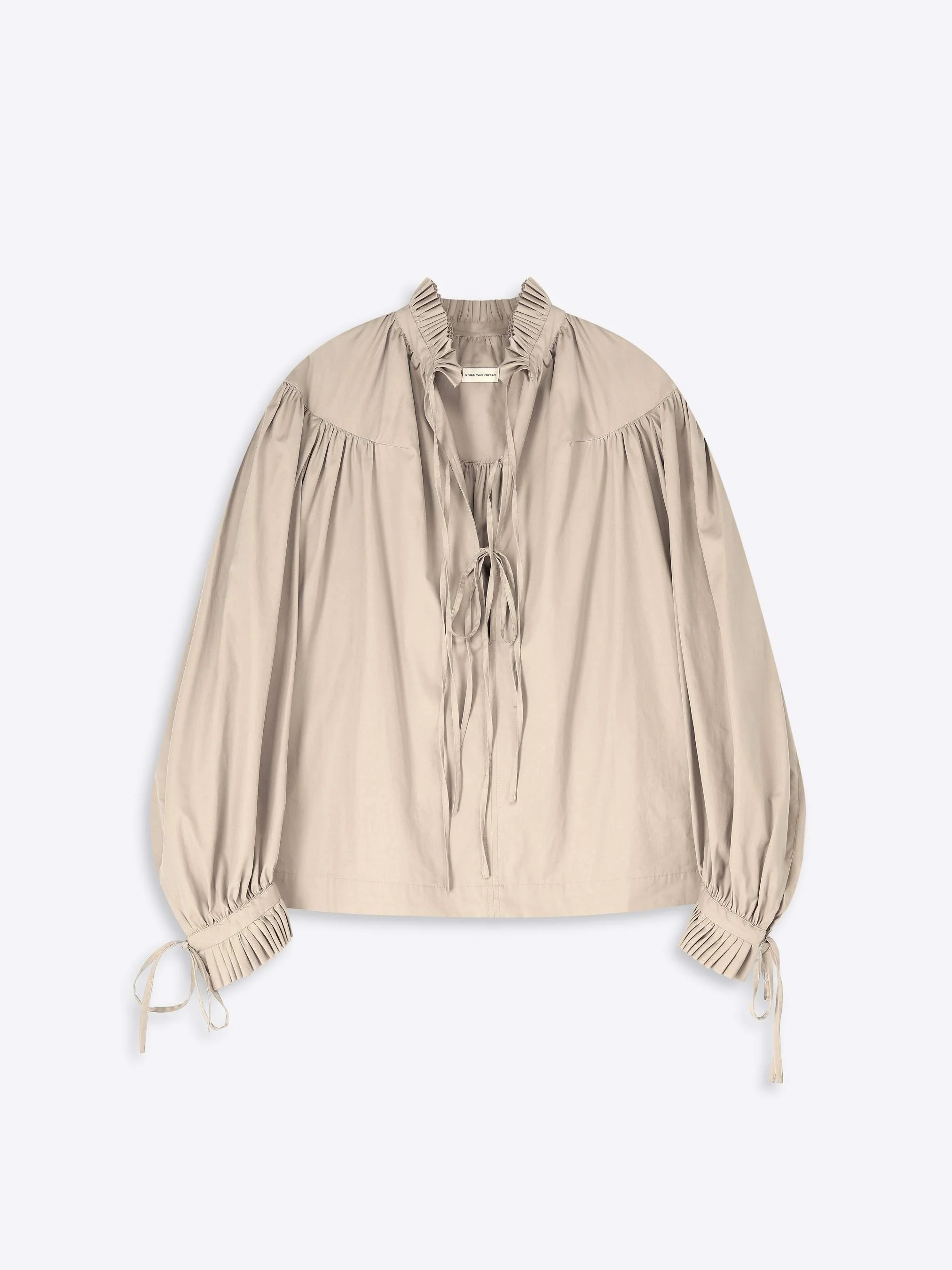 Ruffled cotton shirt
