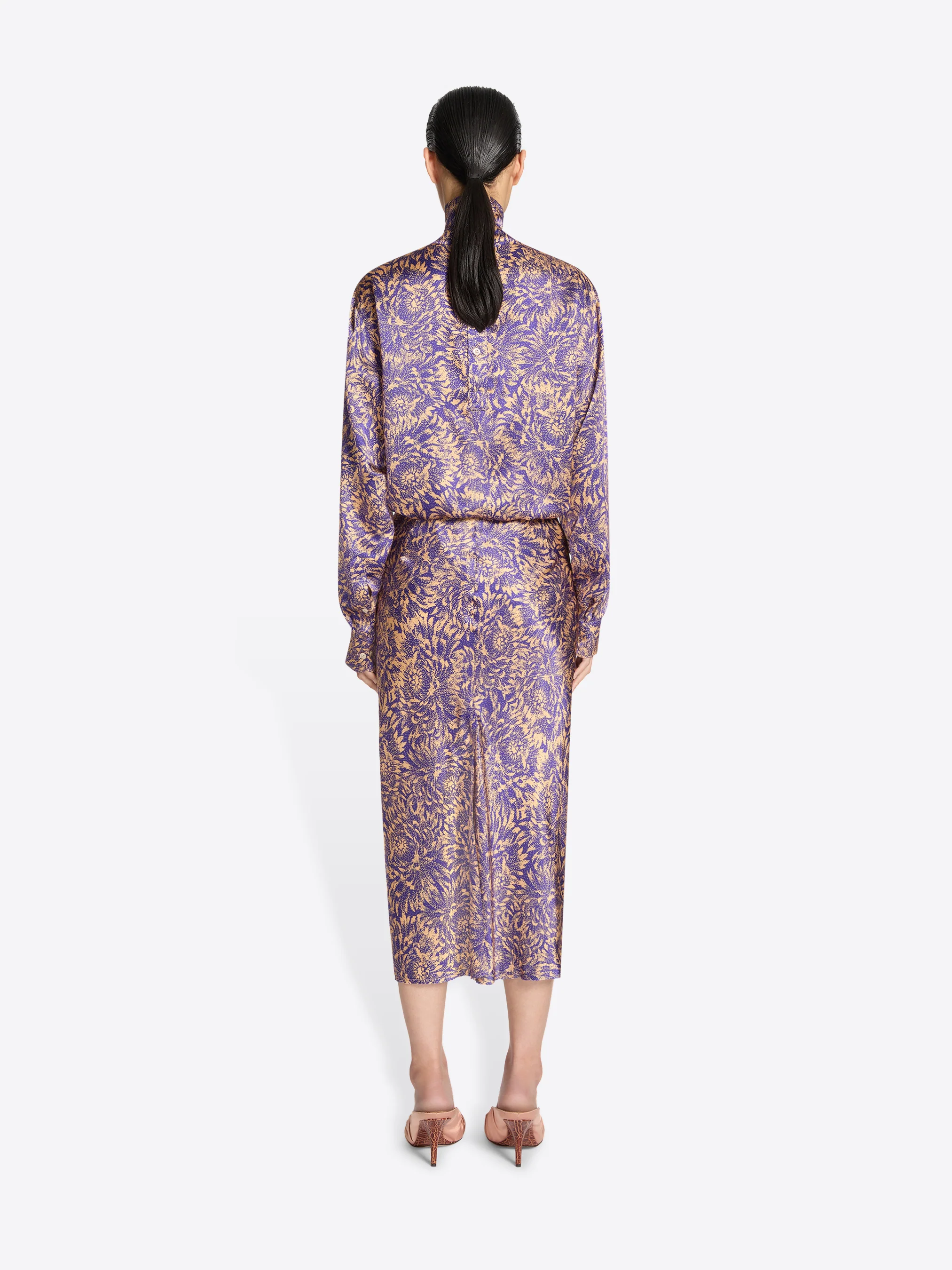Printed silk skirt