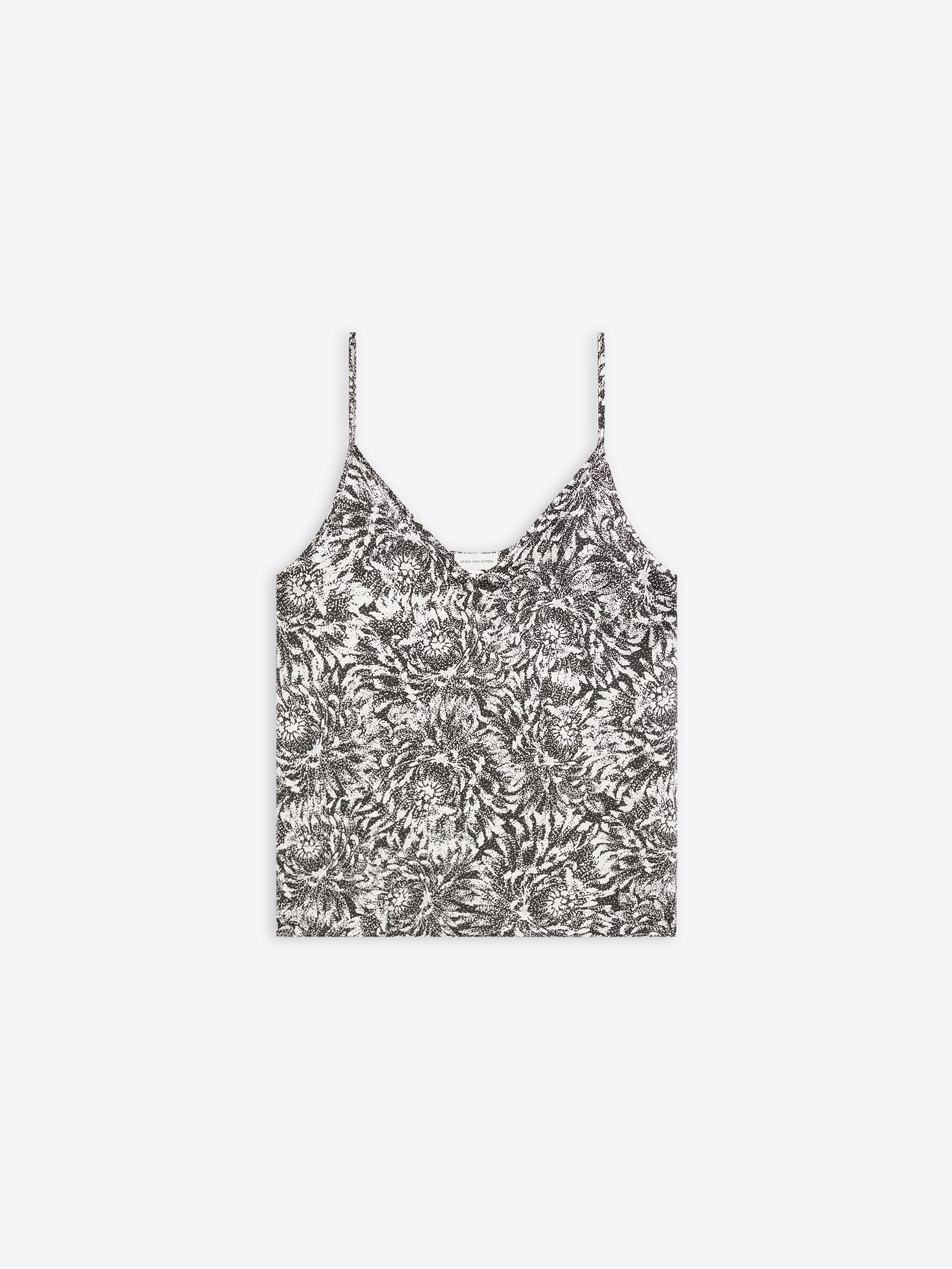 Printed silk top