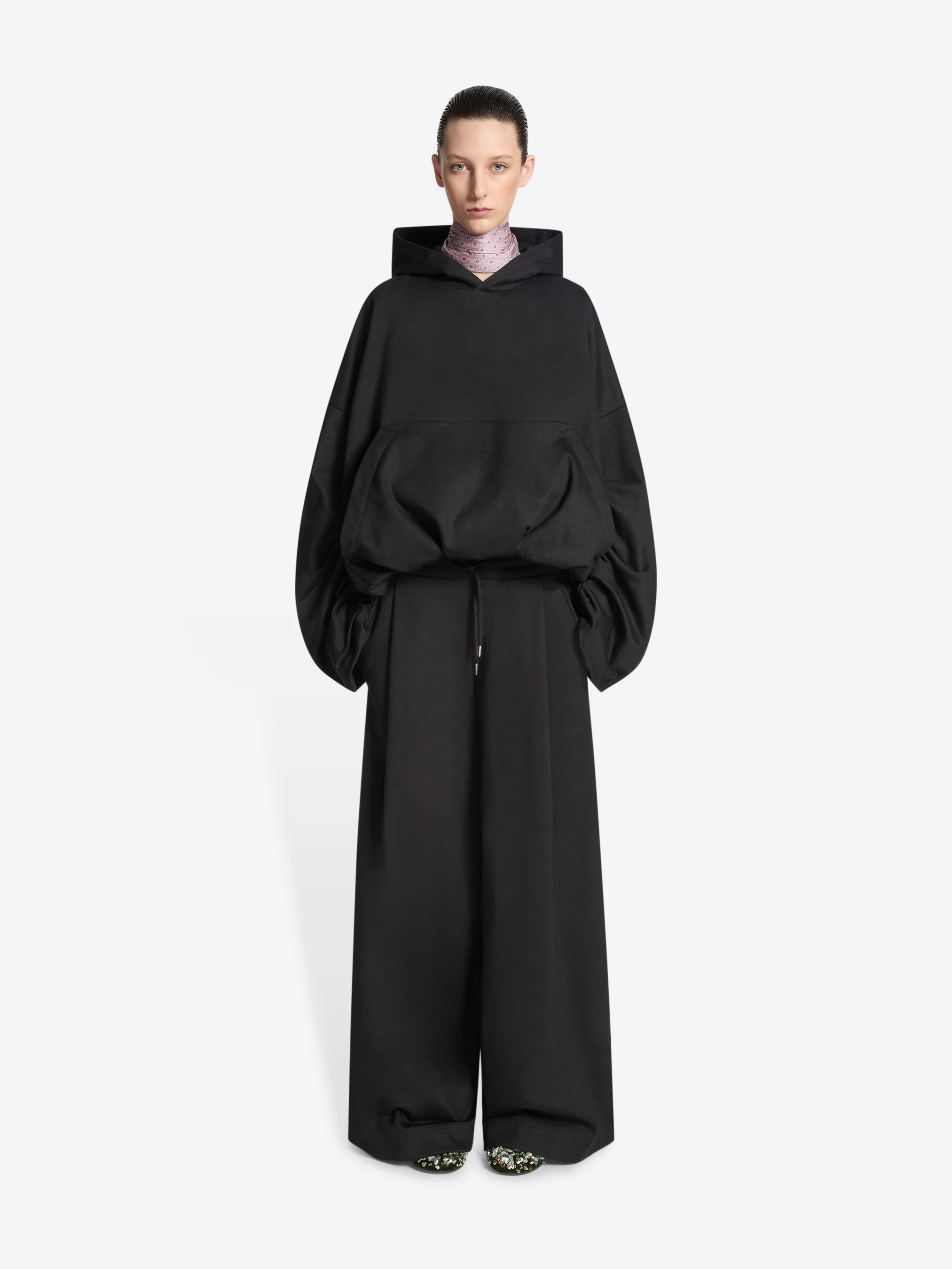 Draped hoodie