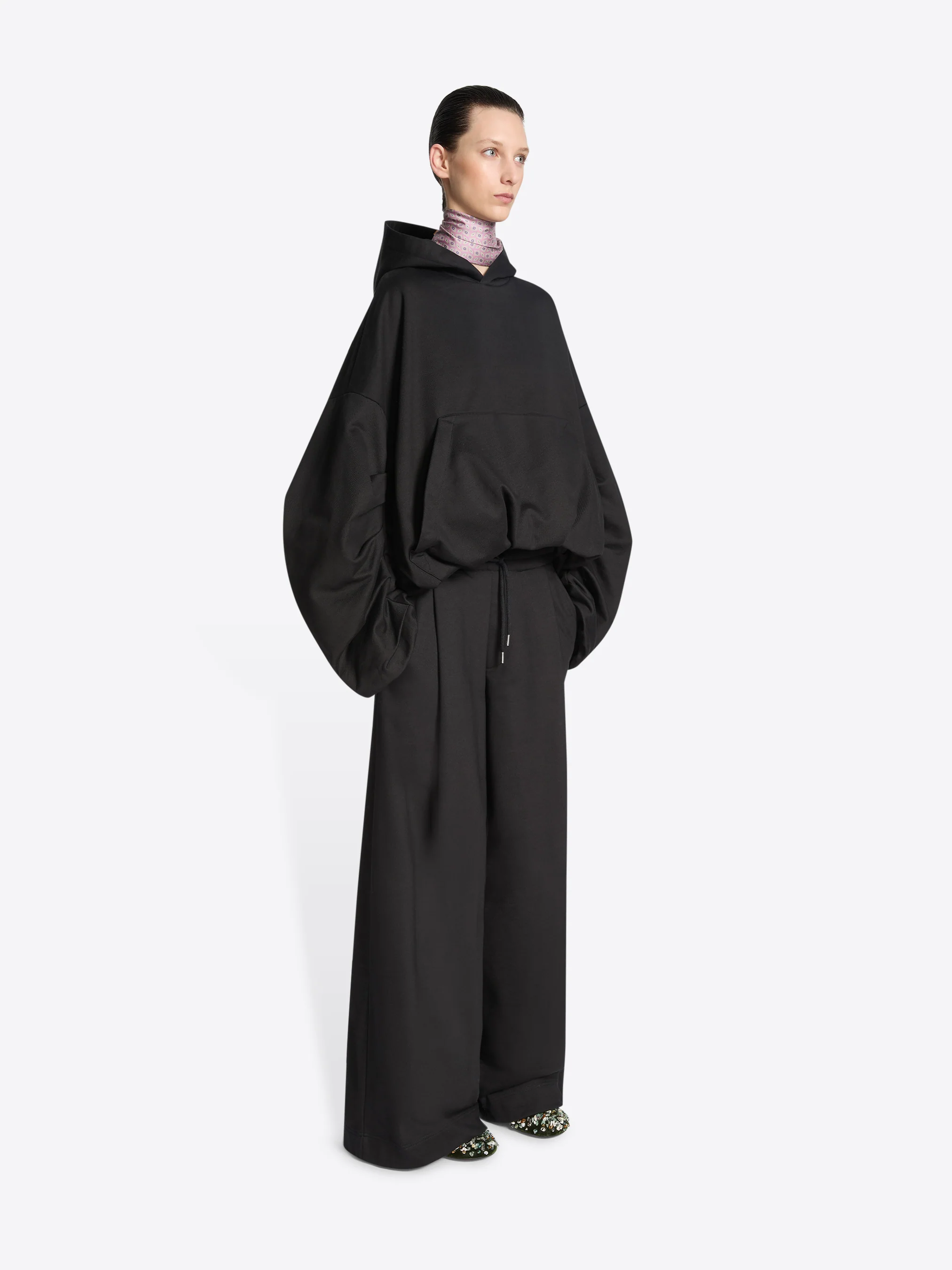 Draped hoodie