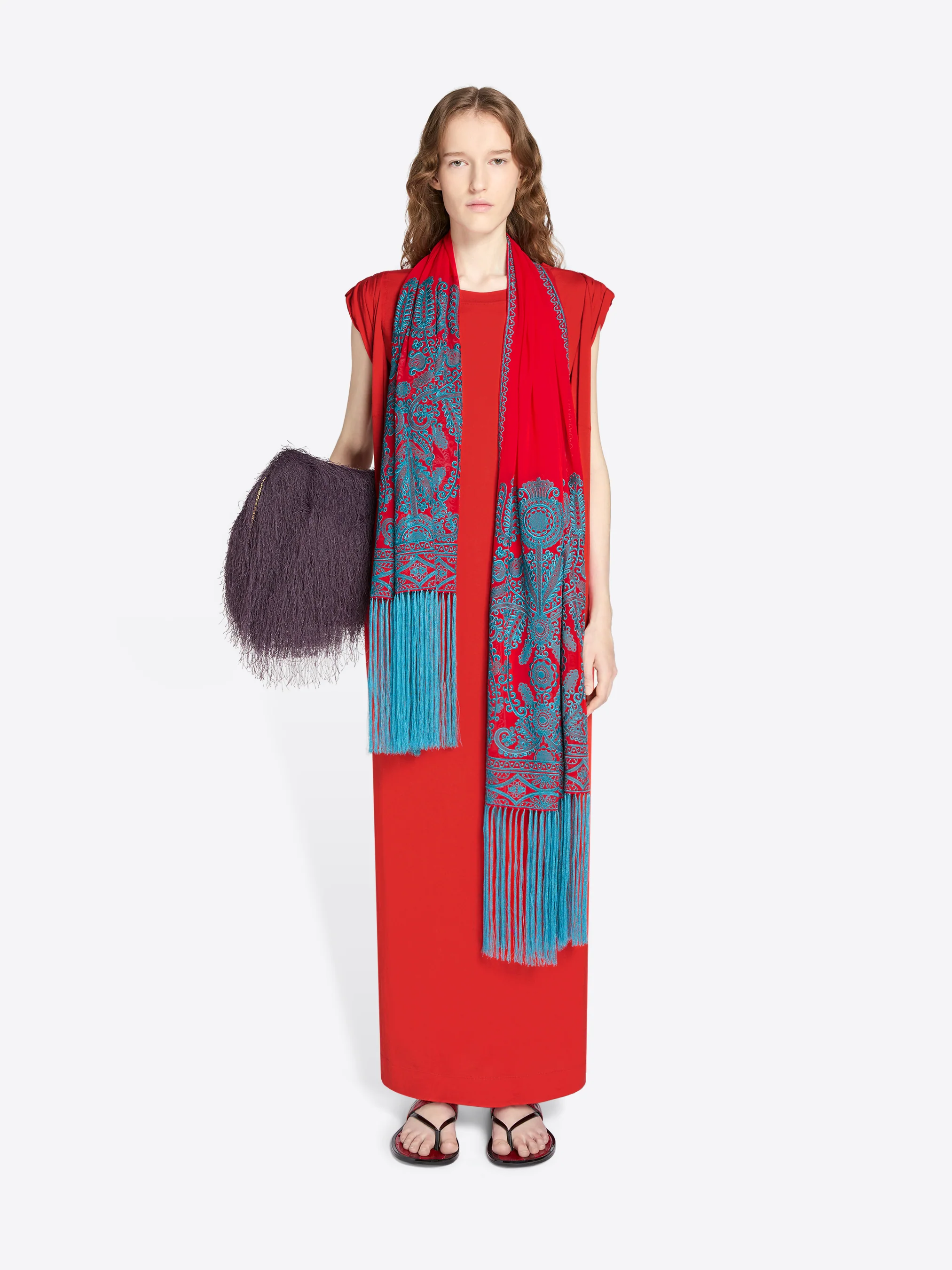 Embroidered scarf