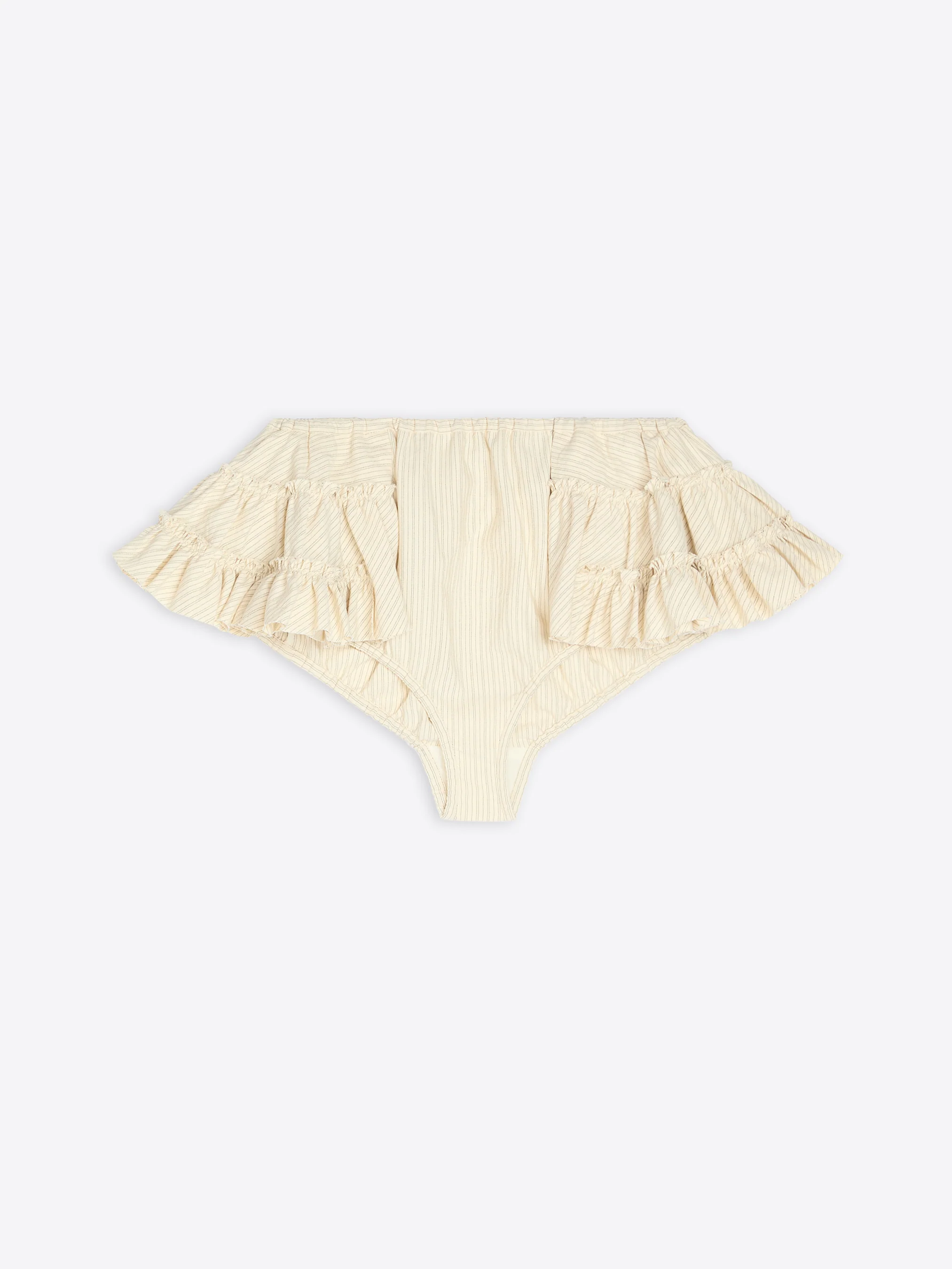 Ruffled micro shorts