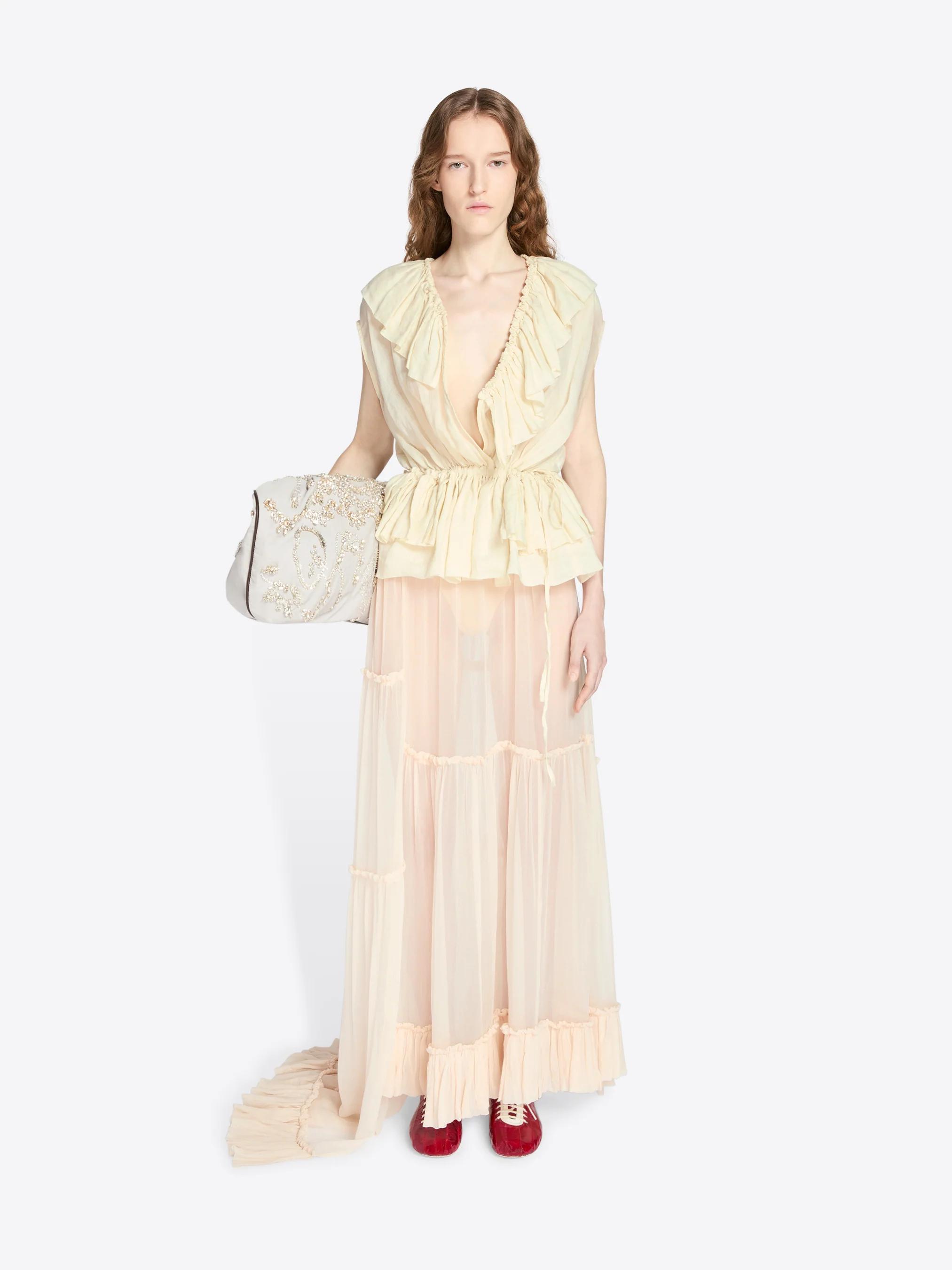 Muslin ruffled top