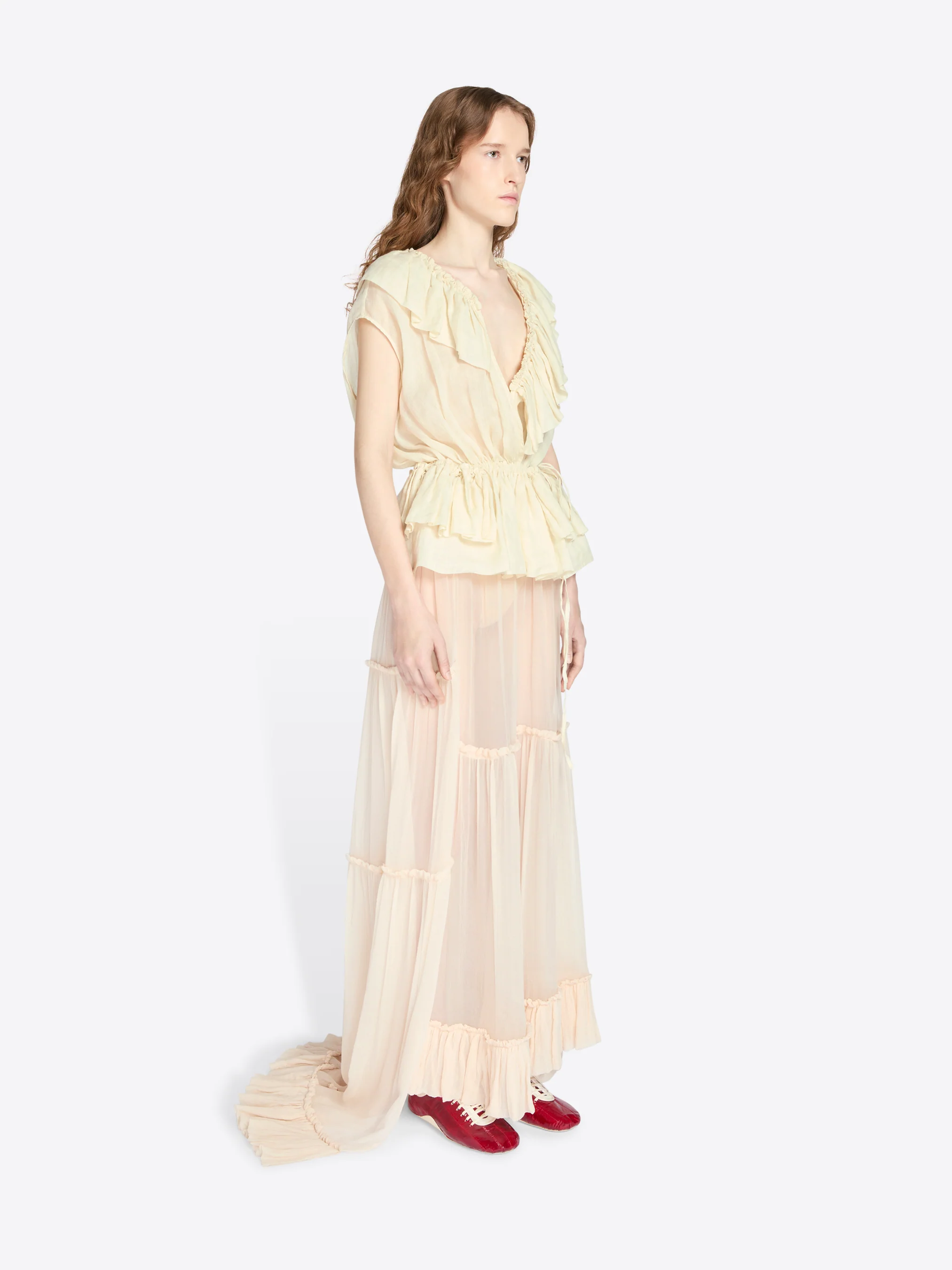 Muslin ruffled top