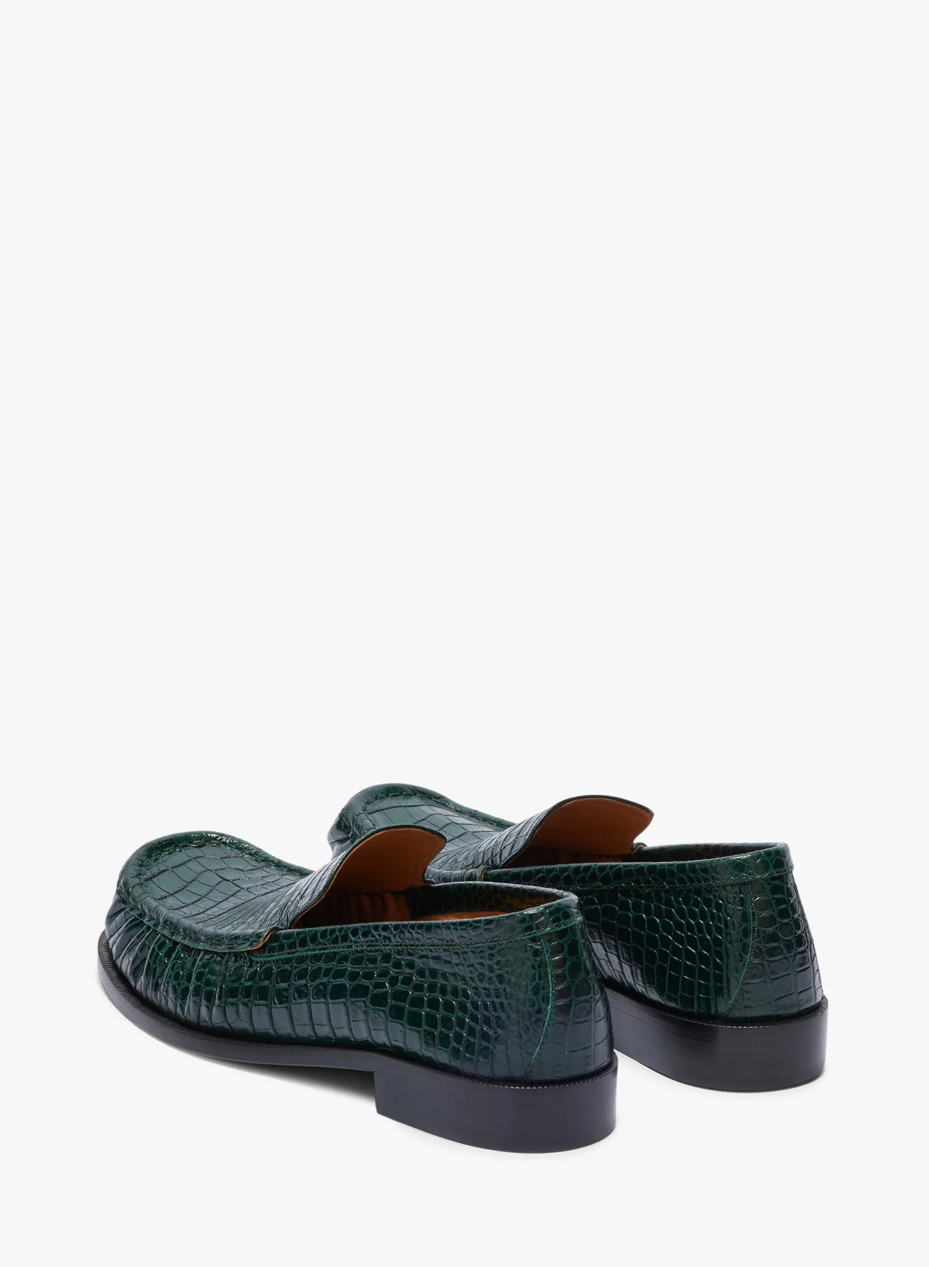 Embossed leather loafers