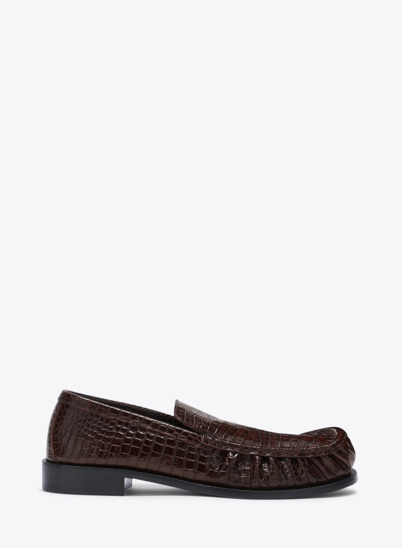 Embossed leather loafers