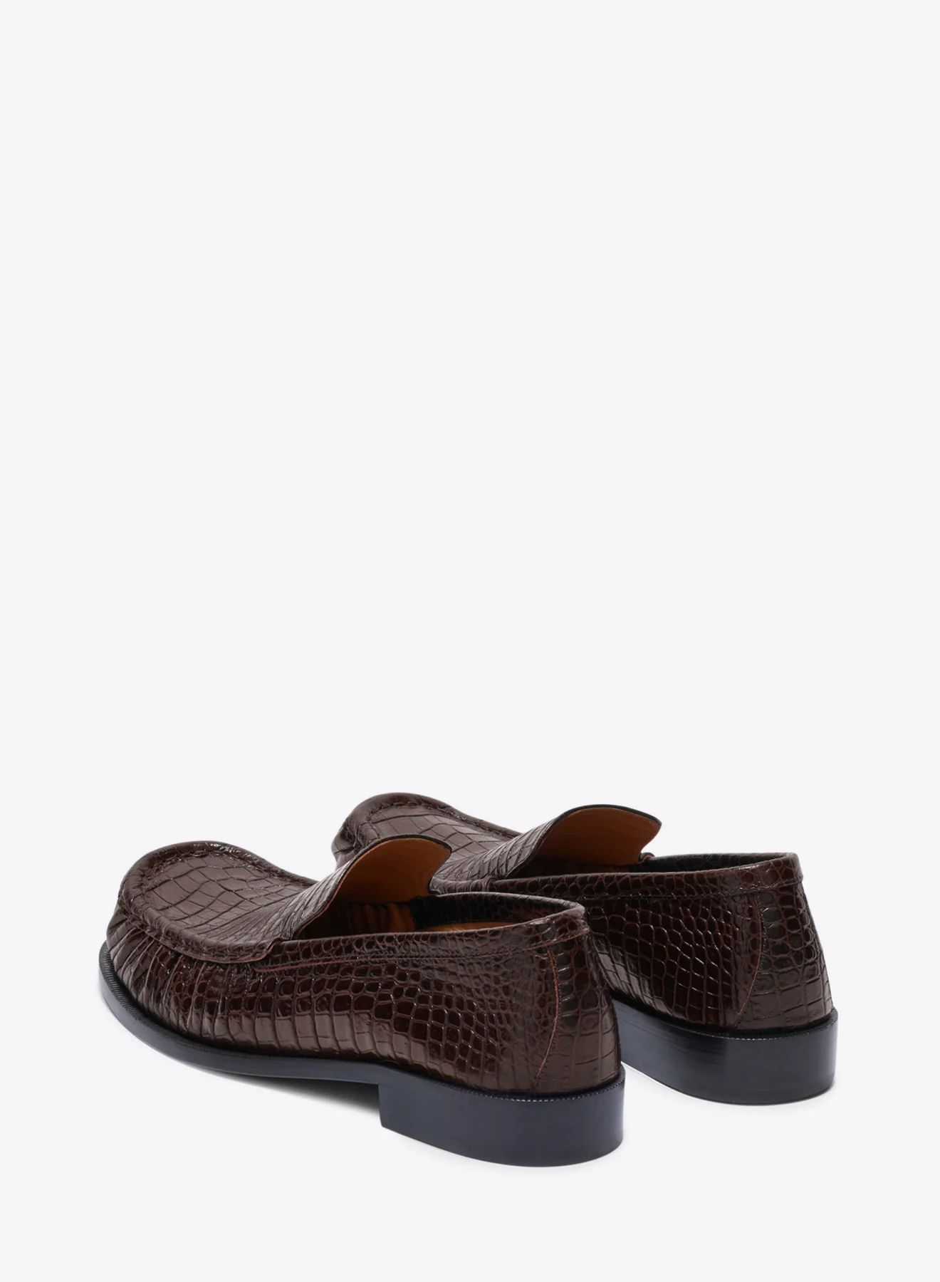 Embossed leather loafers