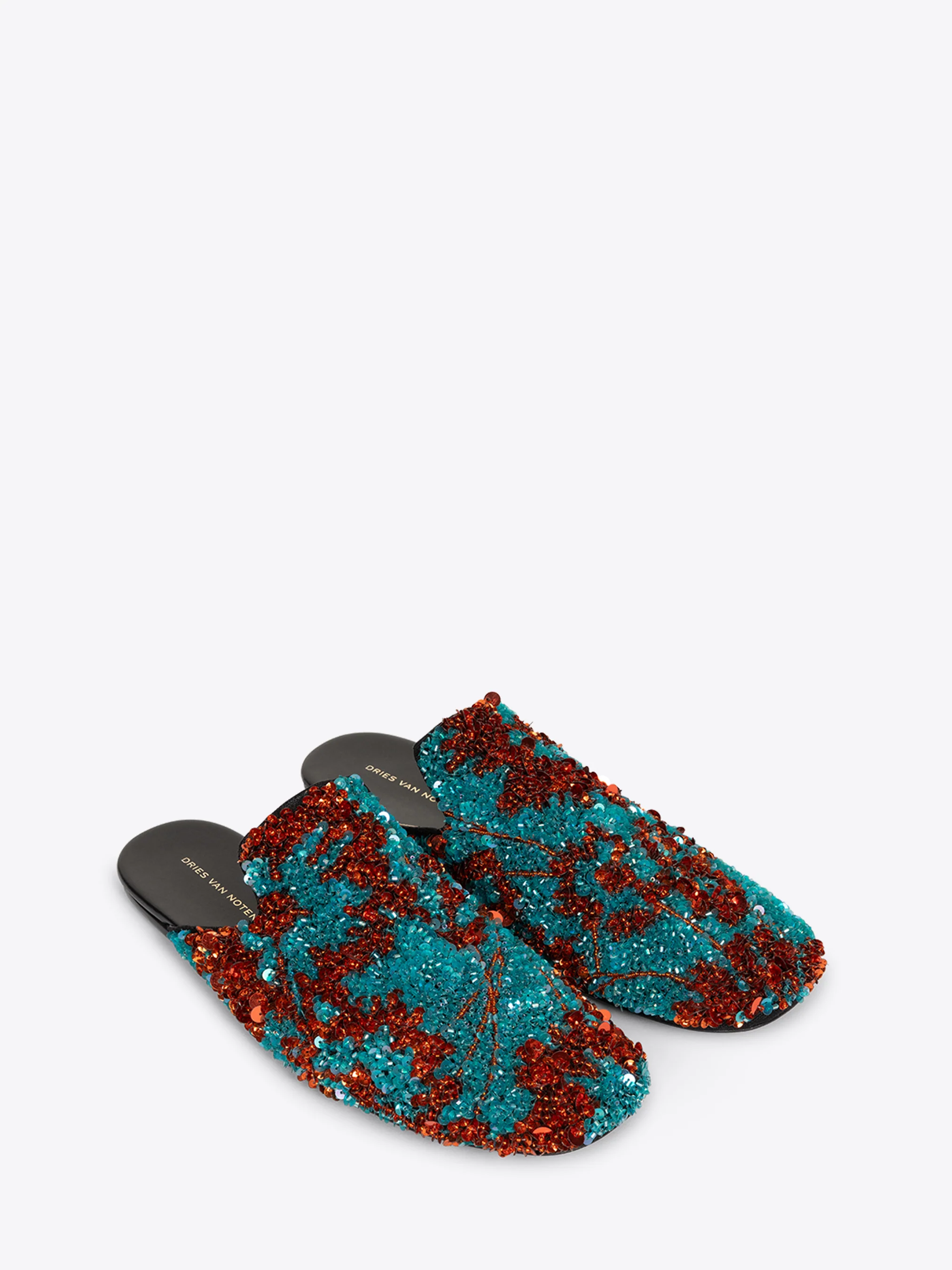 Embroidered mules