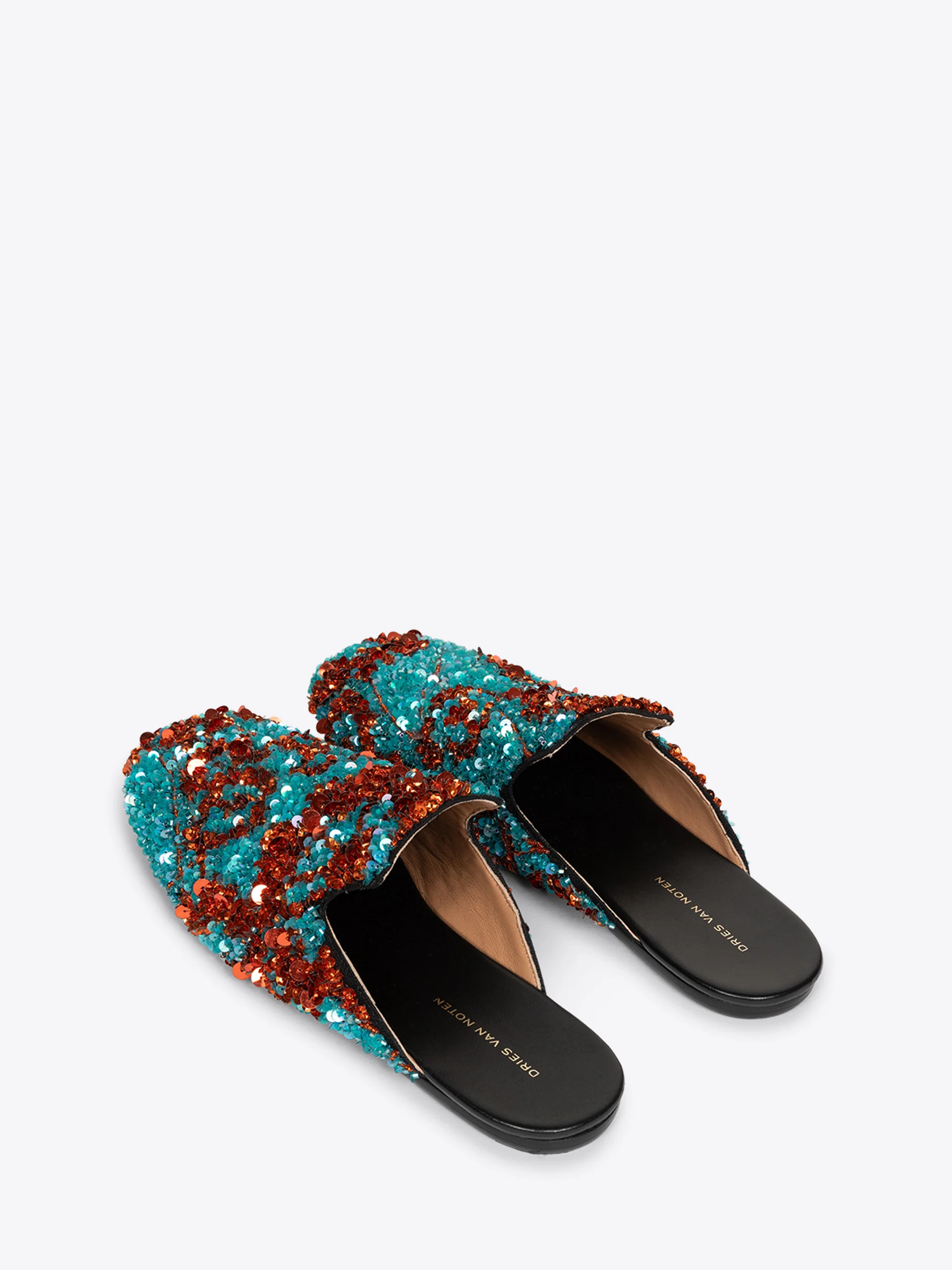 Embroidered mules