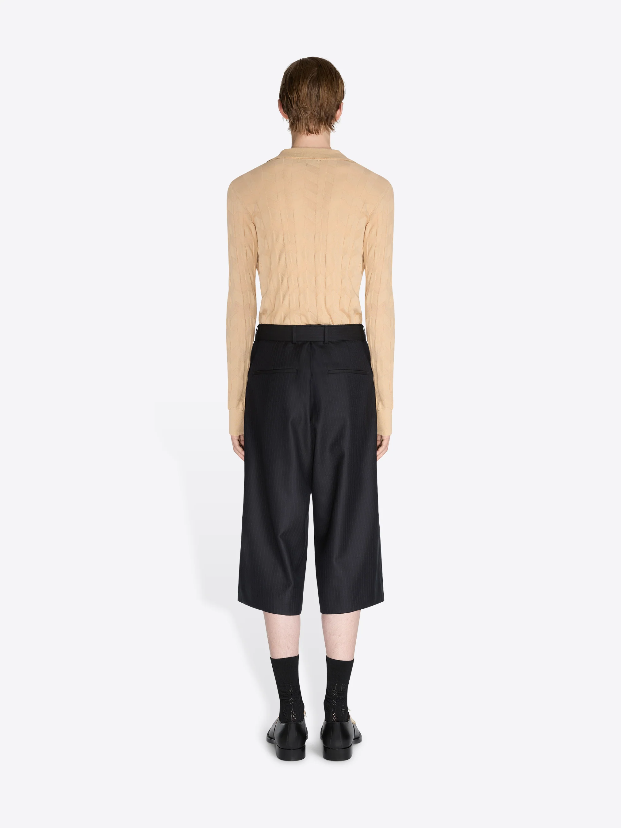Knit polo shirt