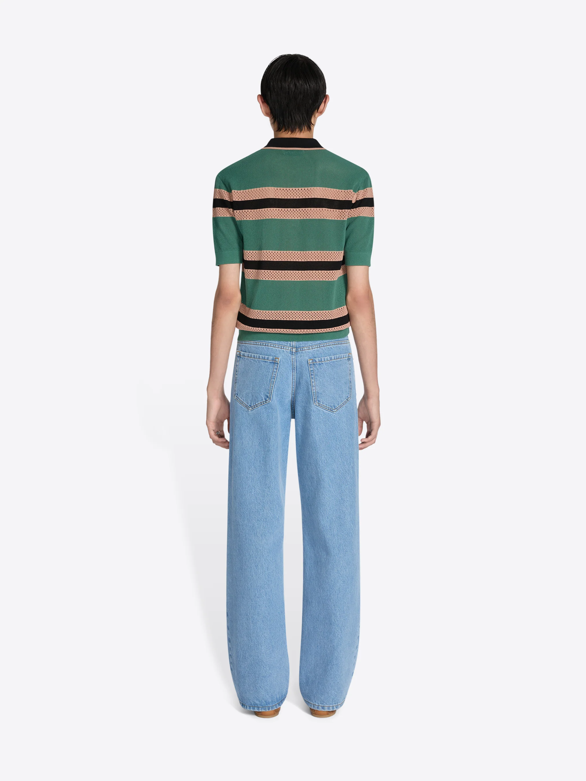 Striped polo shirt