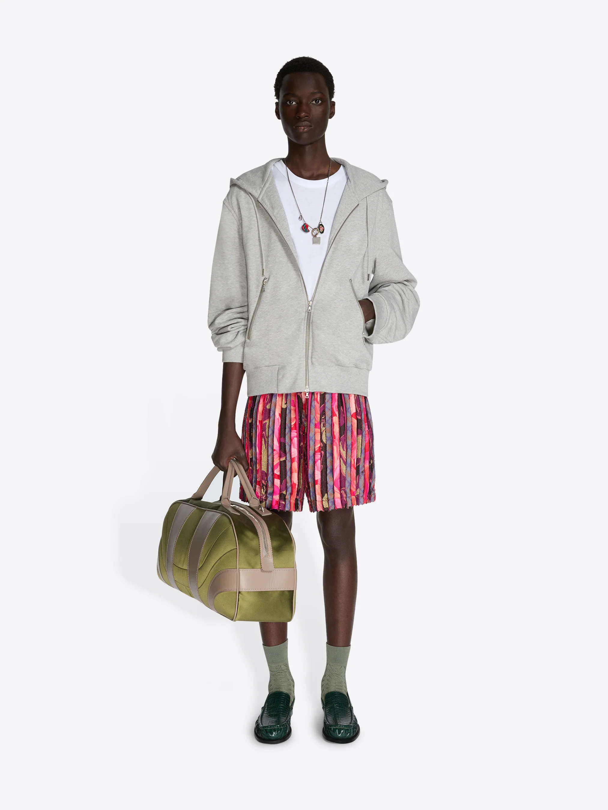 Loose zipped hoodie