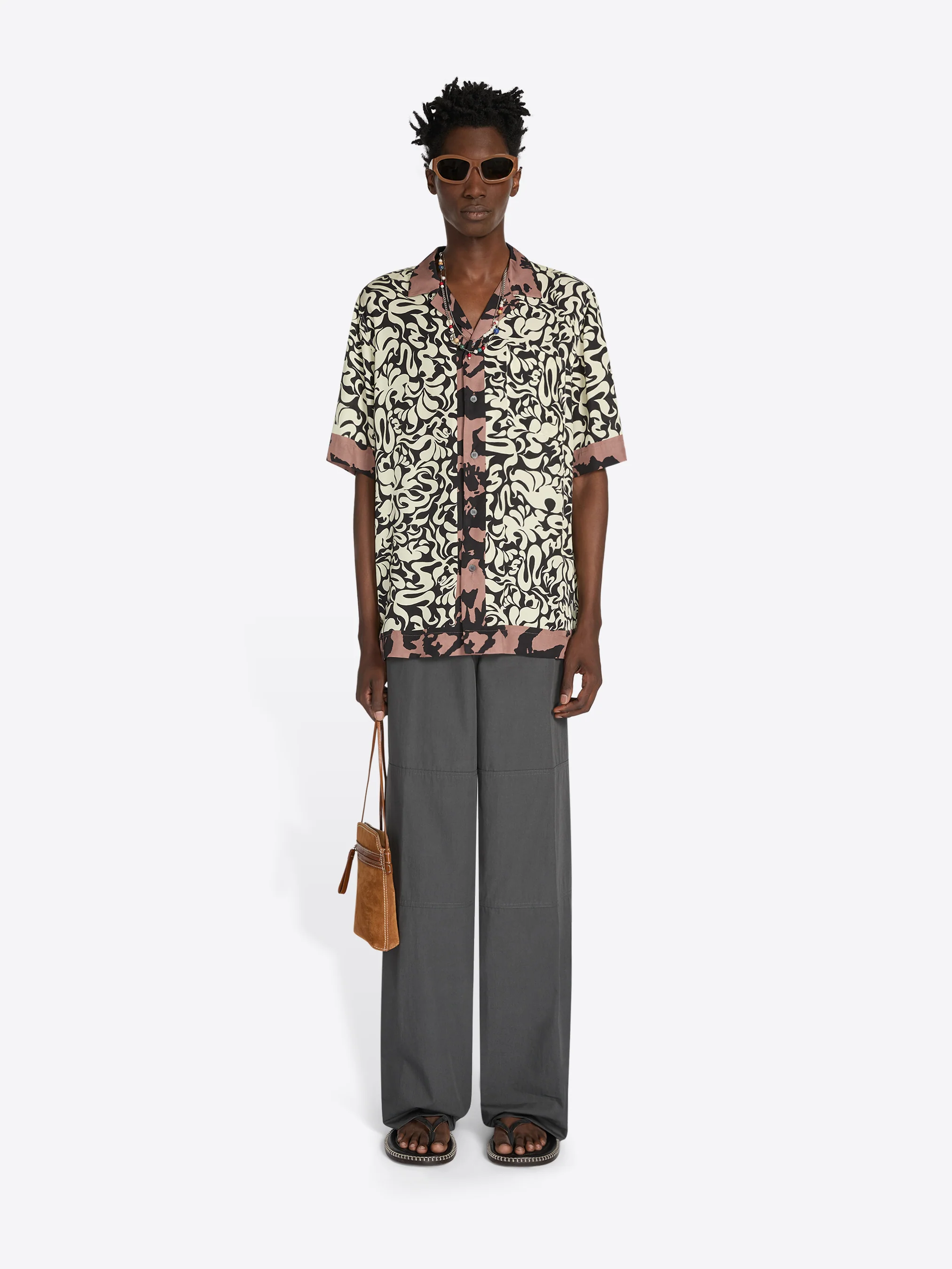 Boxy viscose shirt