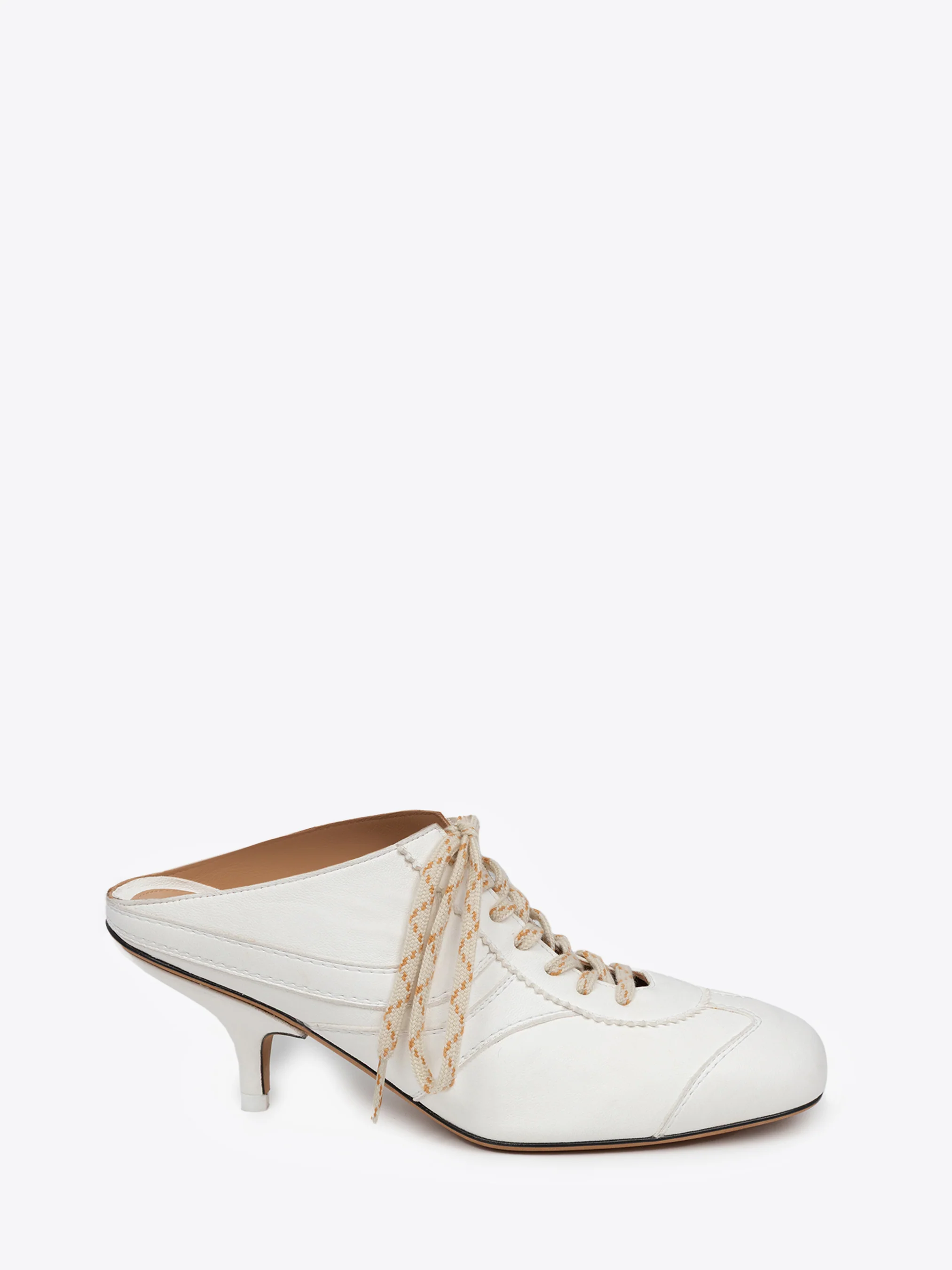 Heeled sneaker mules