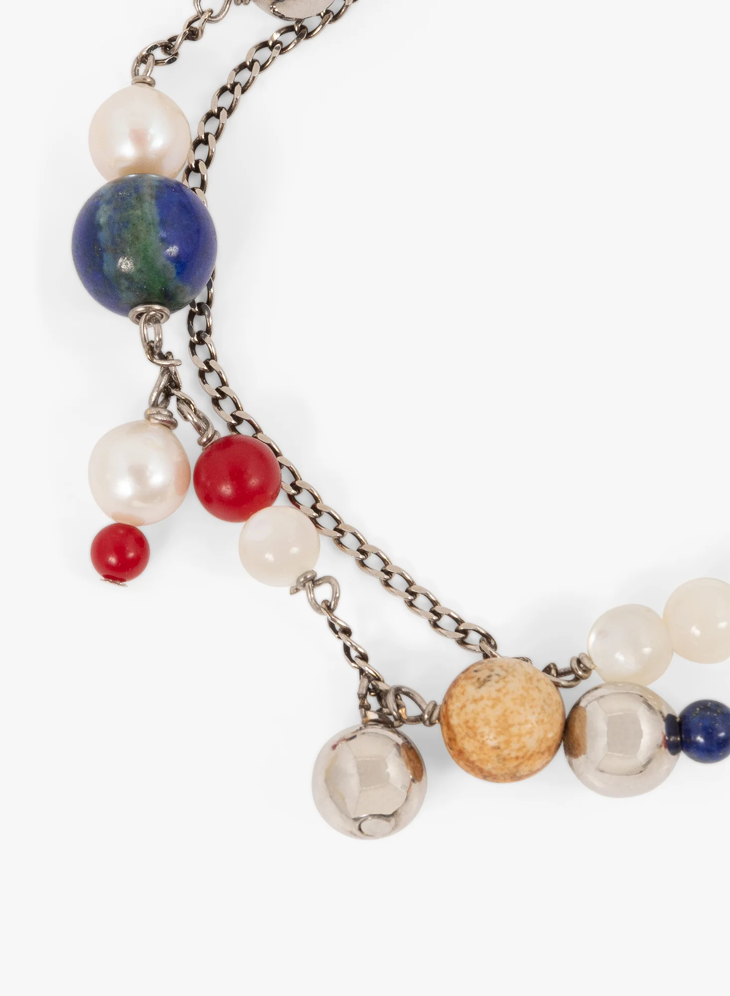 Double chain charm bracelet