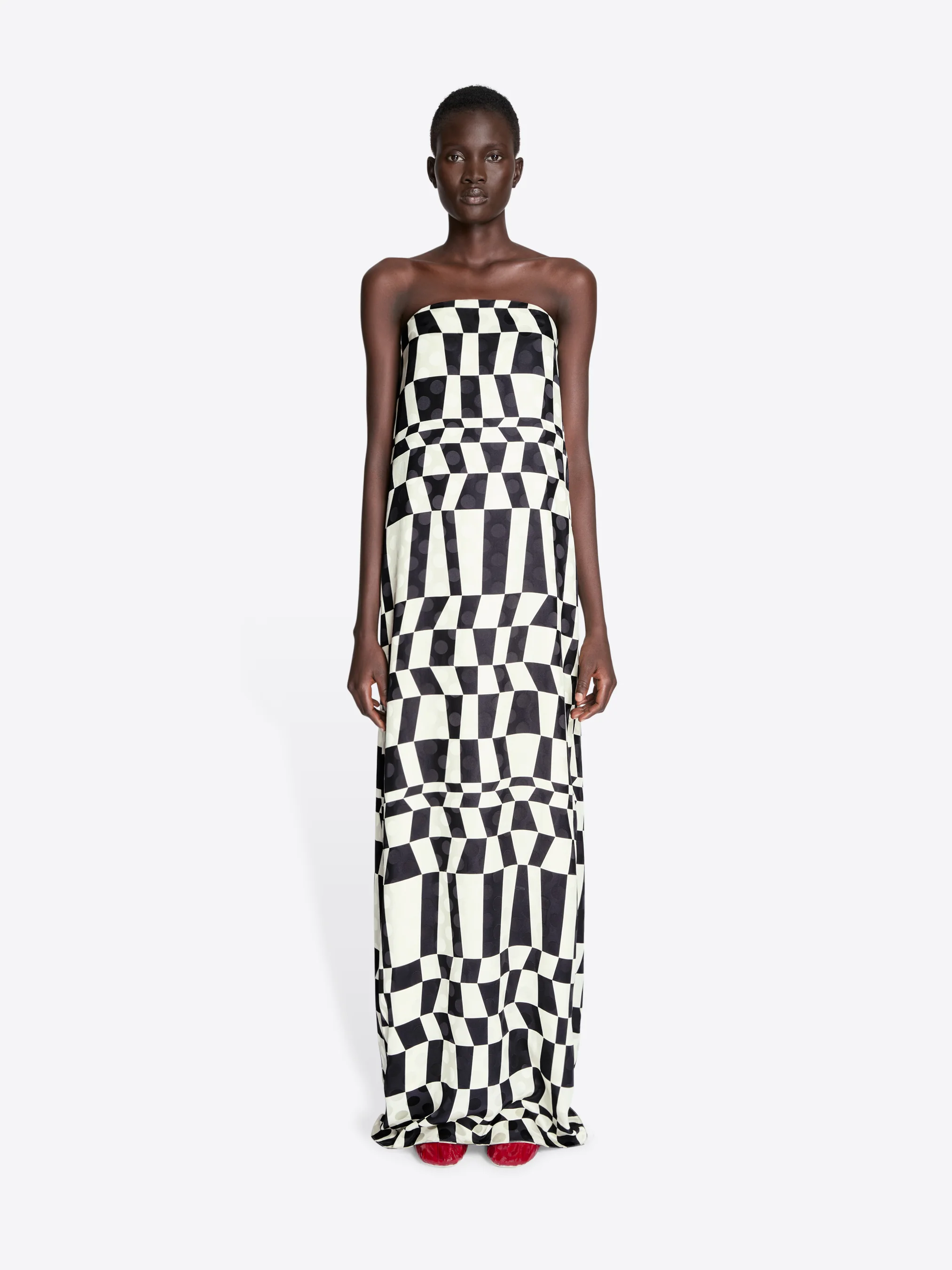Jacquard bustier dress