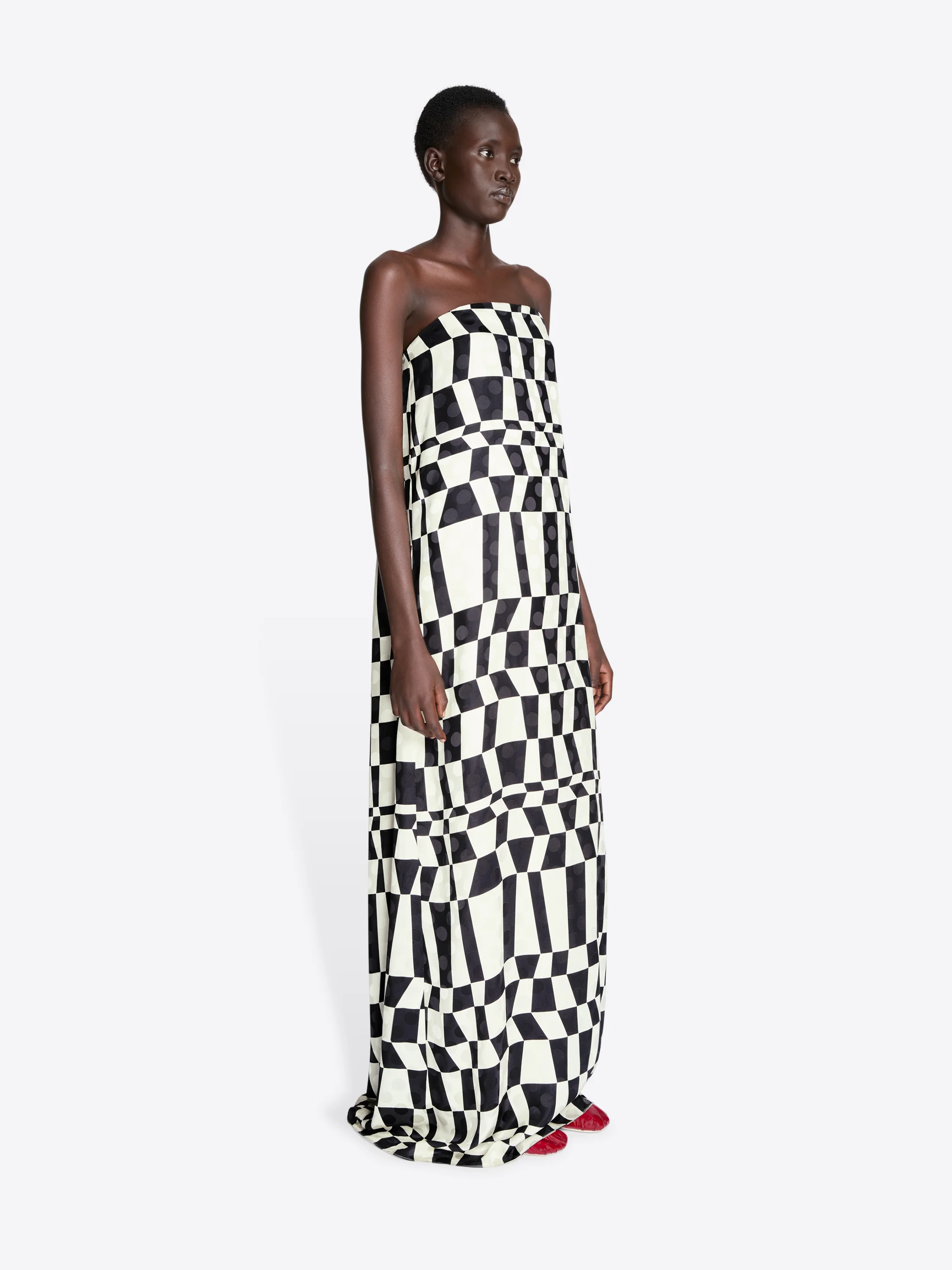 Jacquard bustier dress
