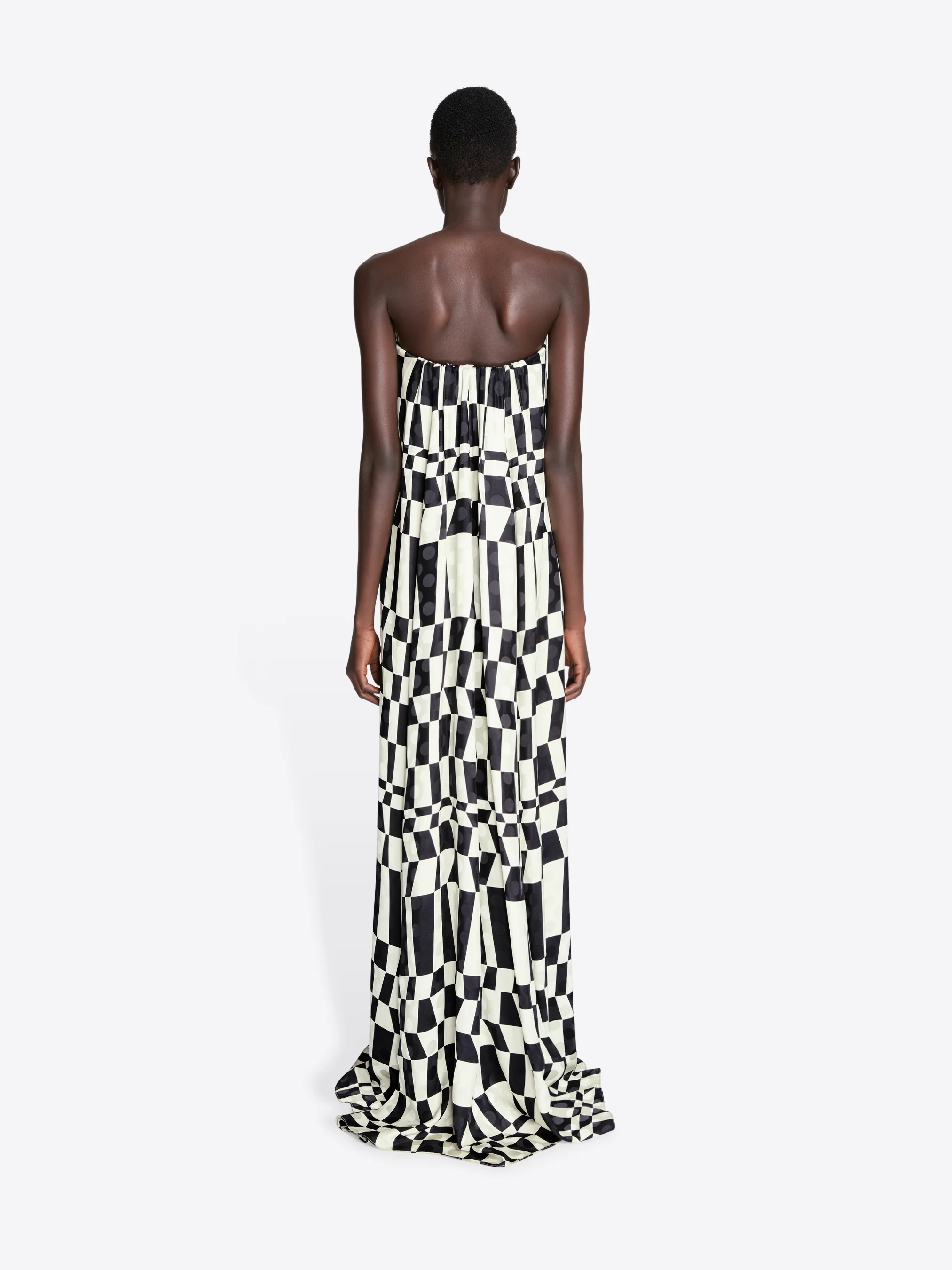 Jacquard bustier dress
