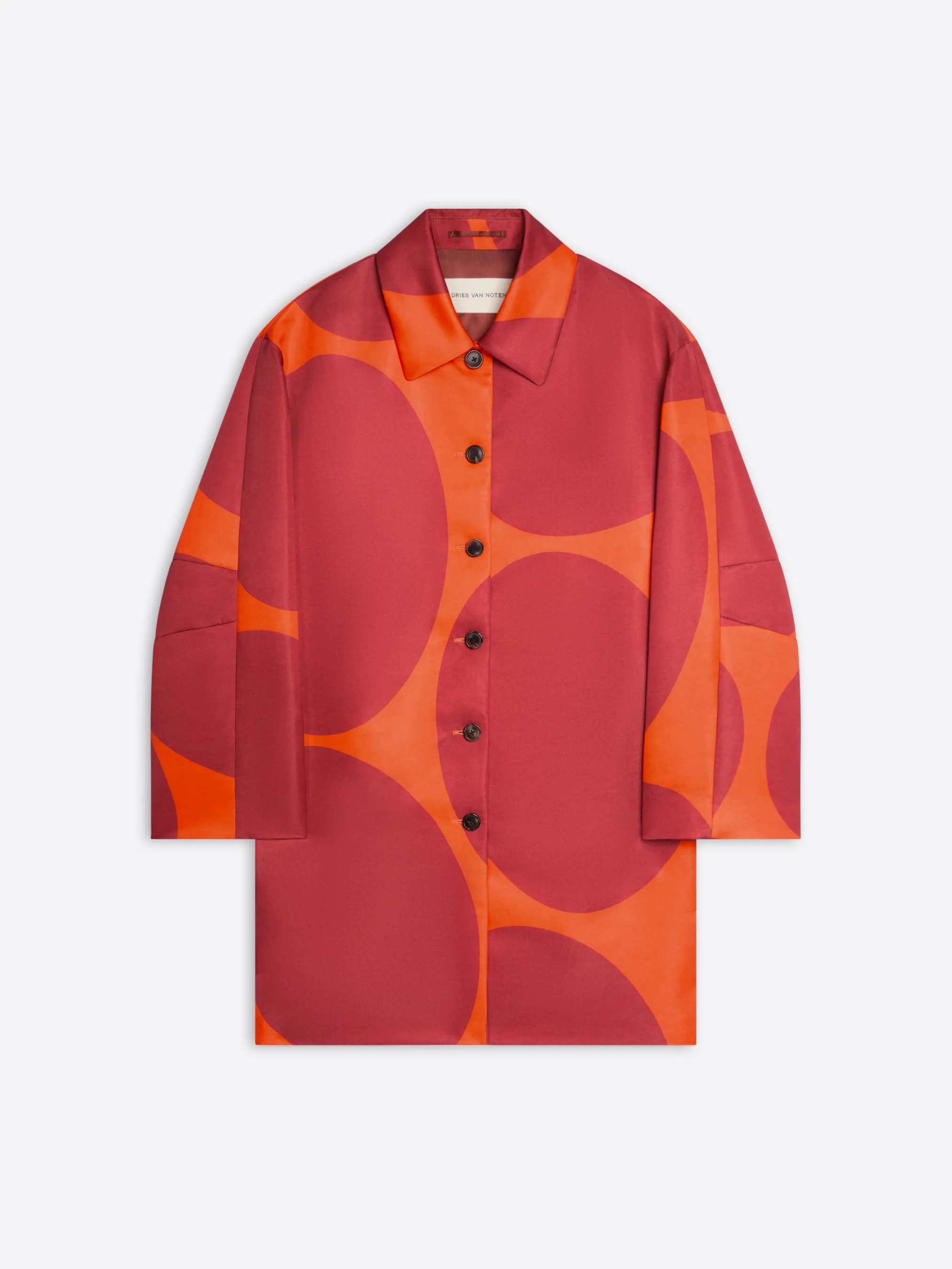 Printed A-line coat