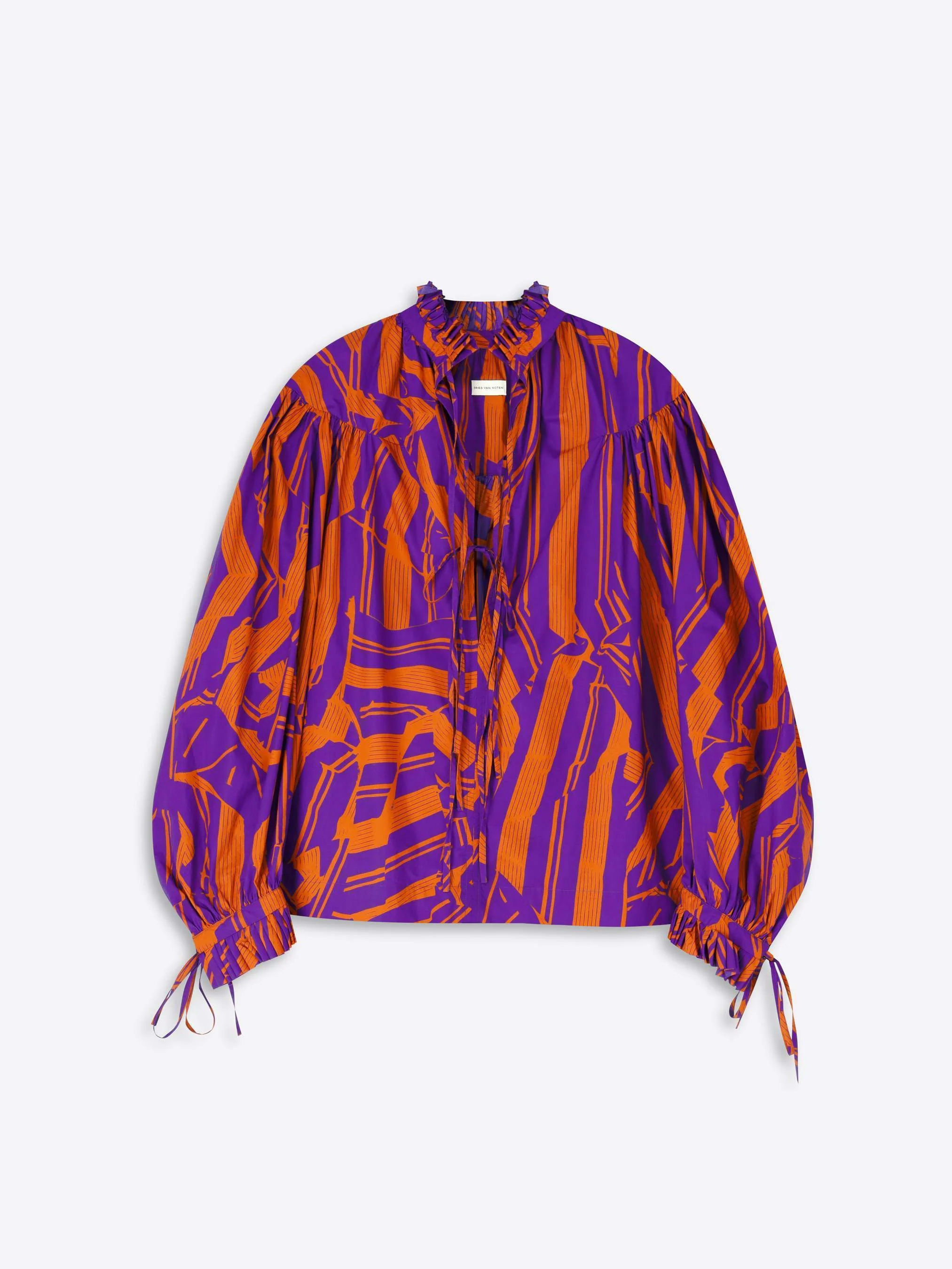 Ruffled cotton shirt