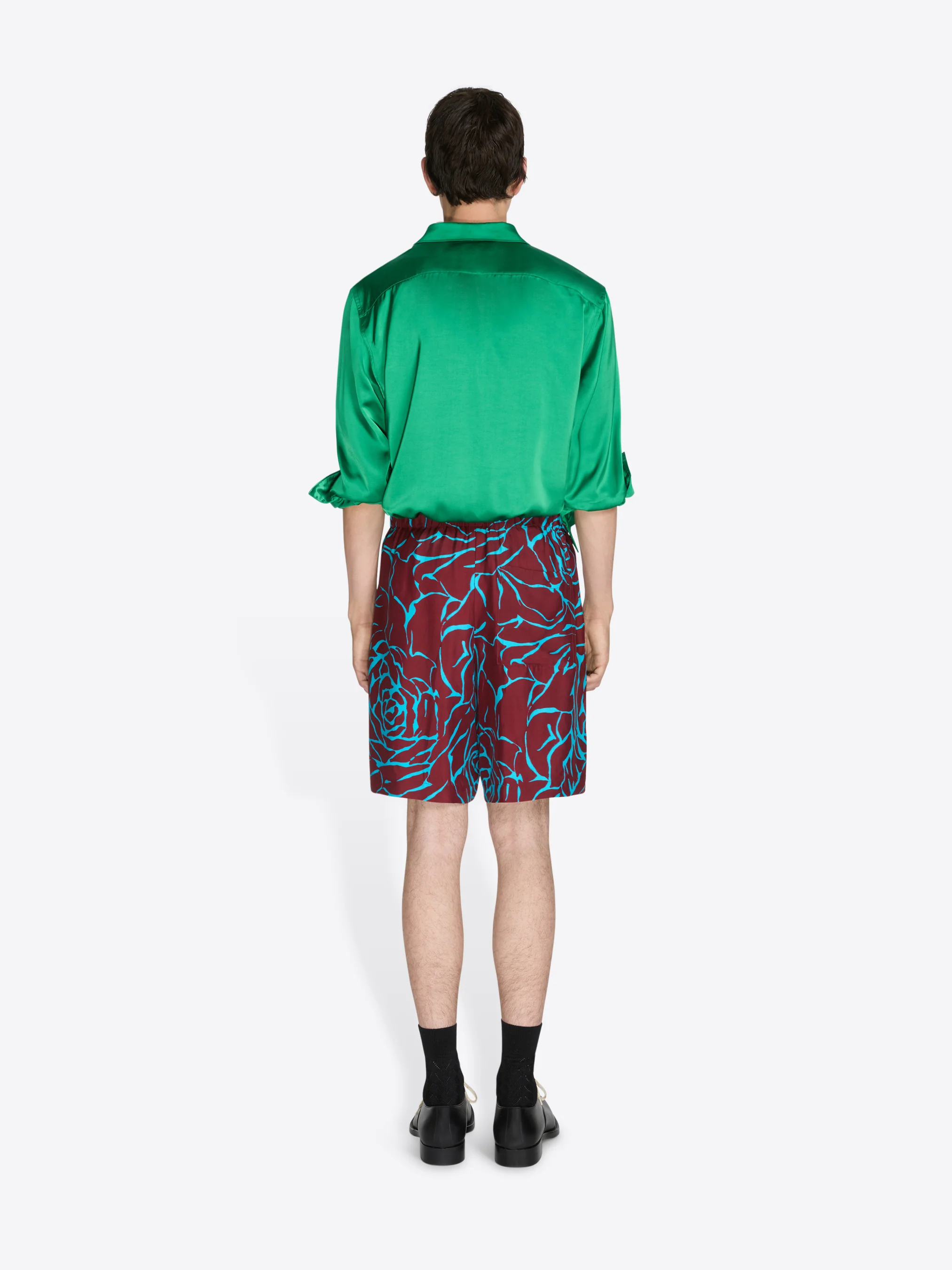 Viscose twill shorts