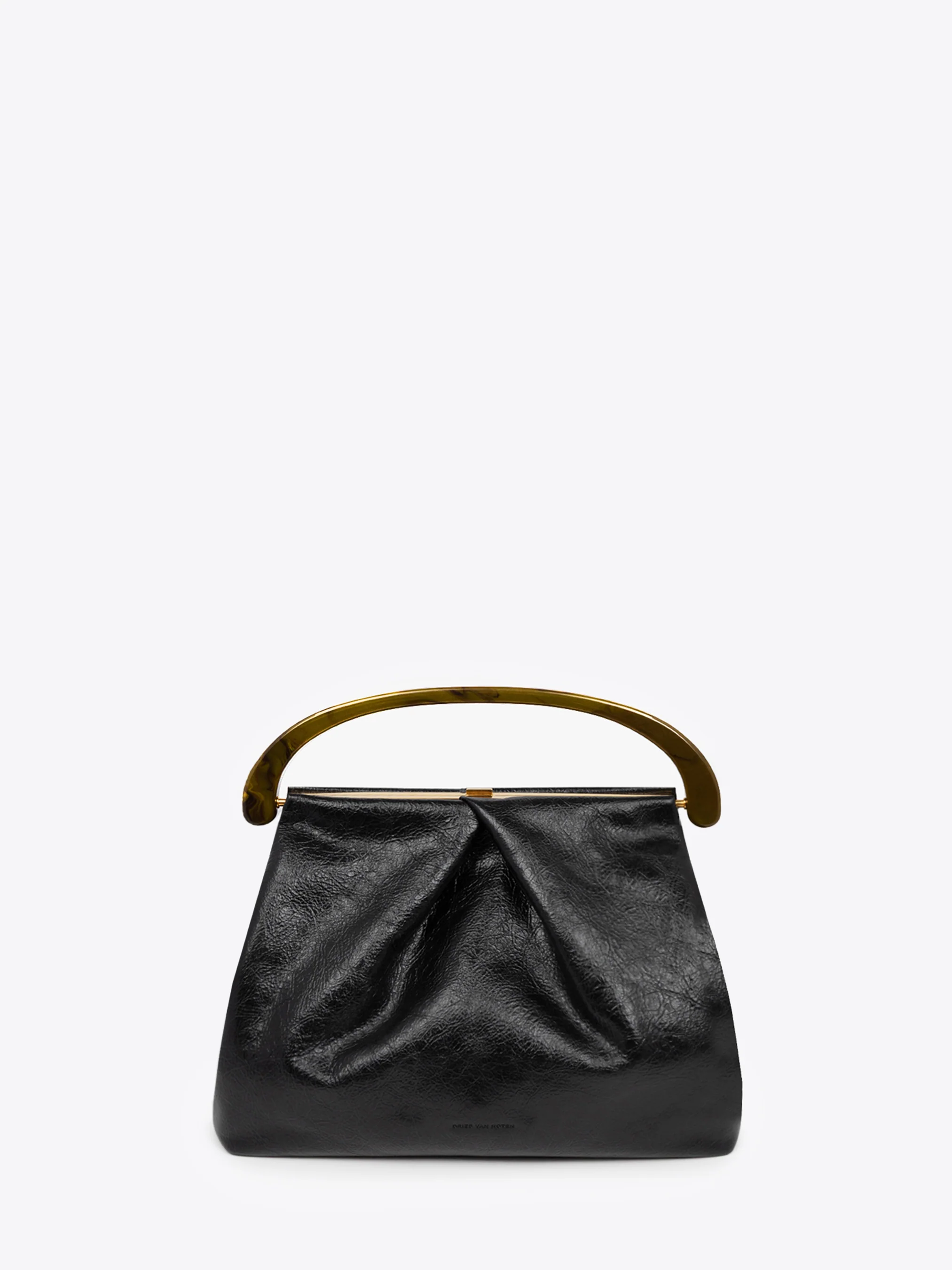 Pleated leather bag