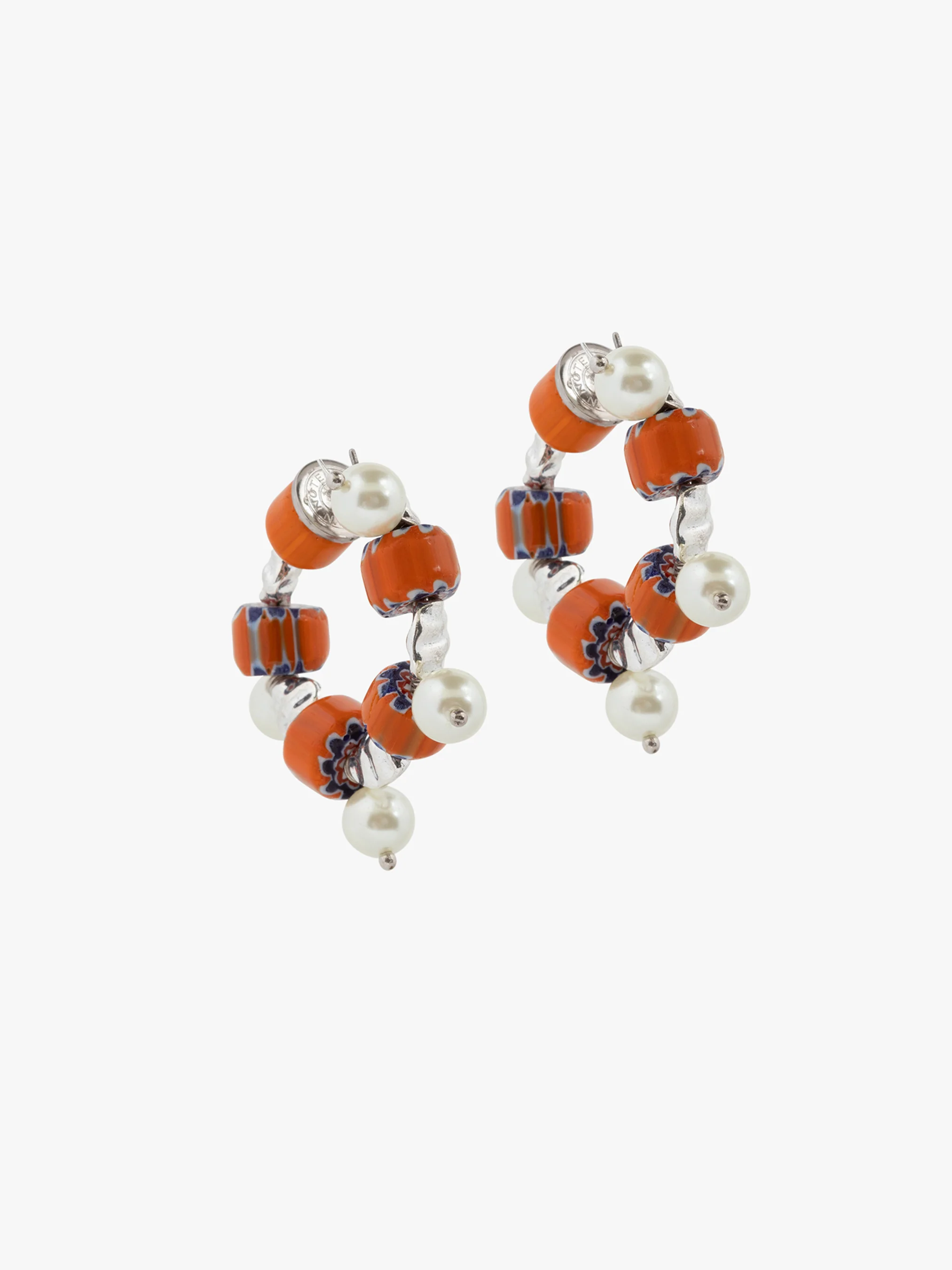 Beaded hoop earrings