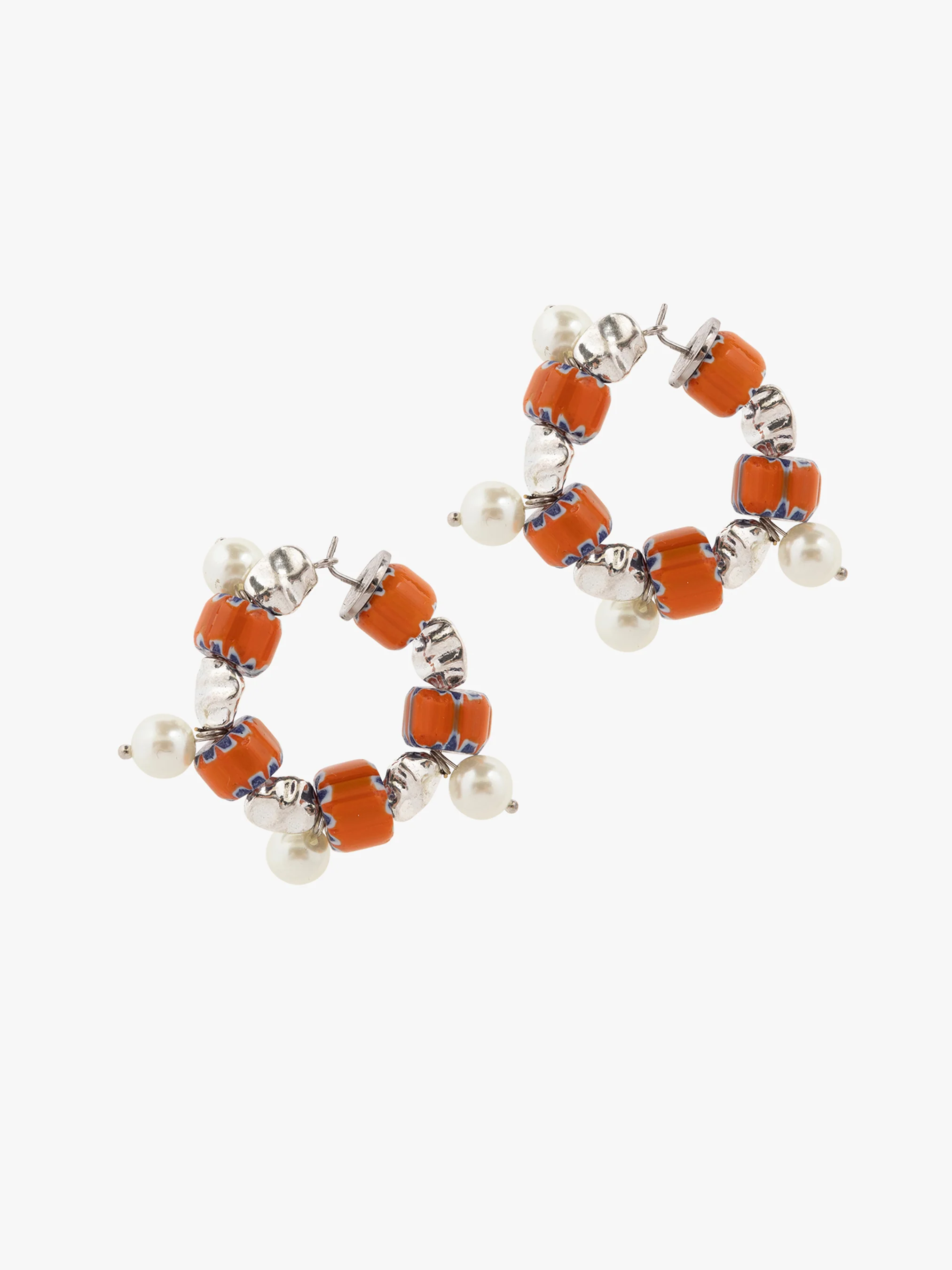 Beaded hoop earrings