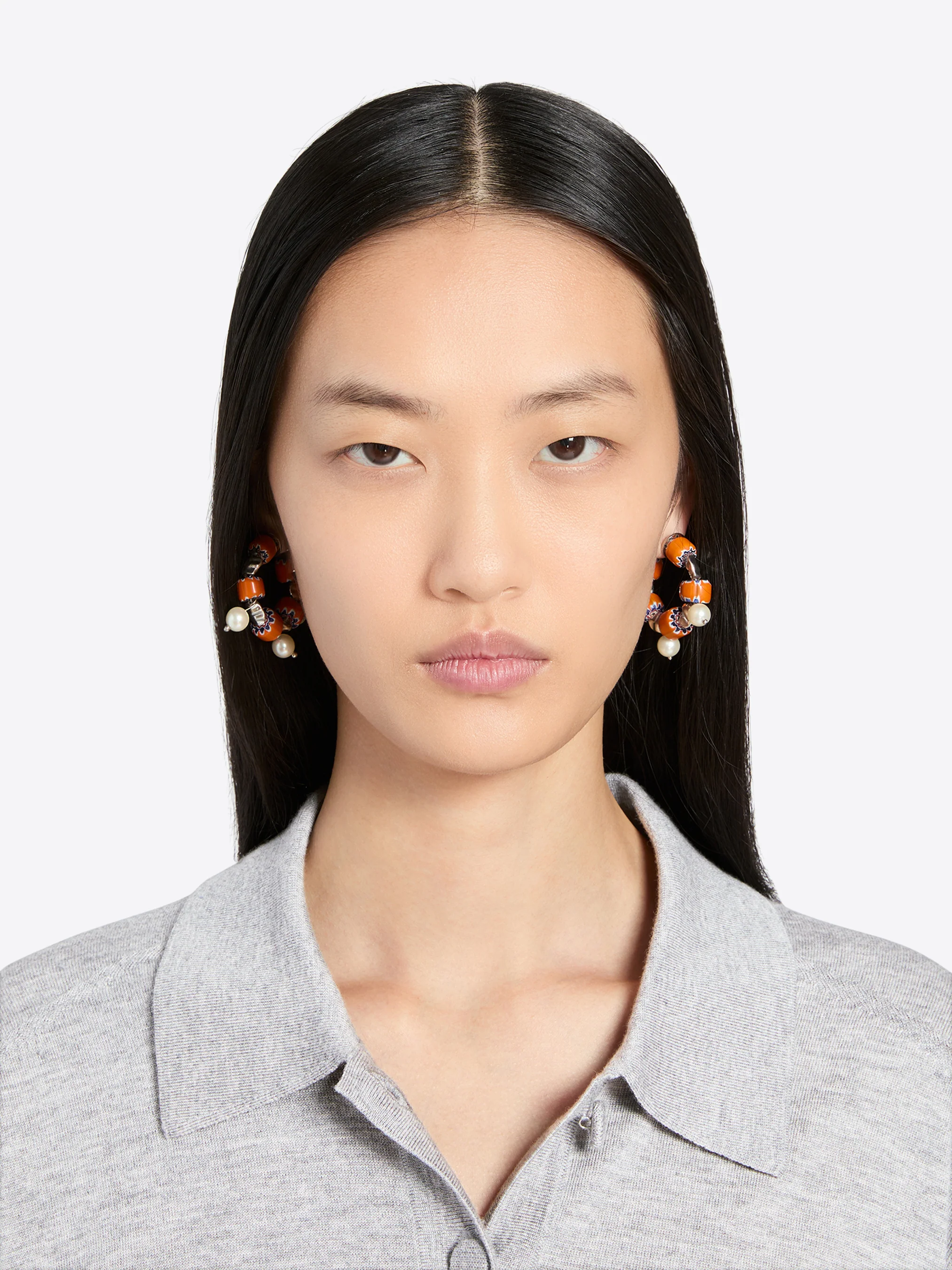 Beaded hoop earrings