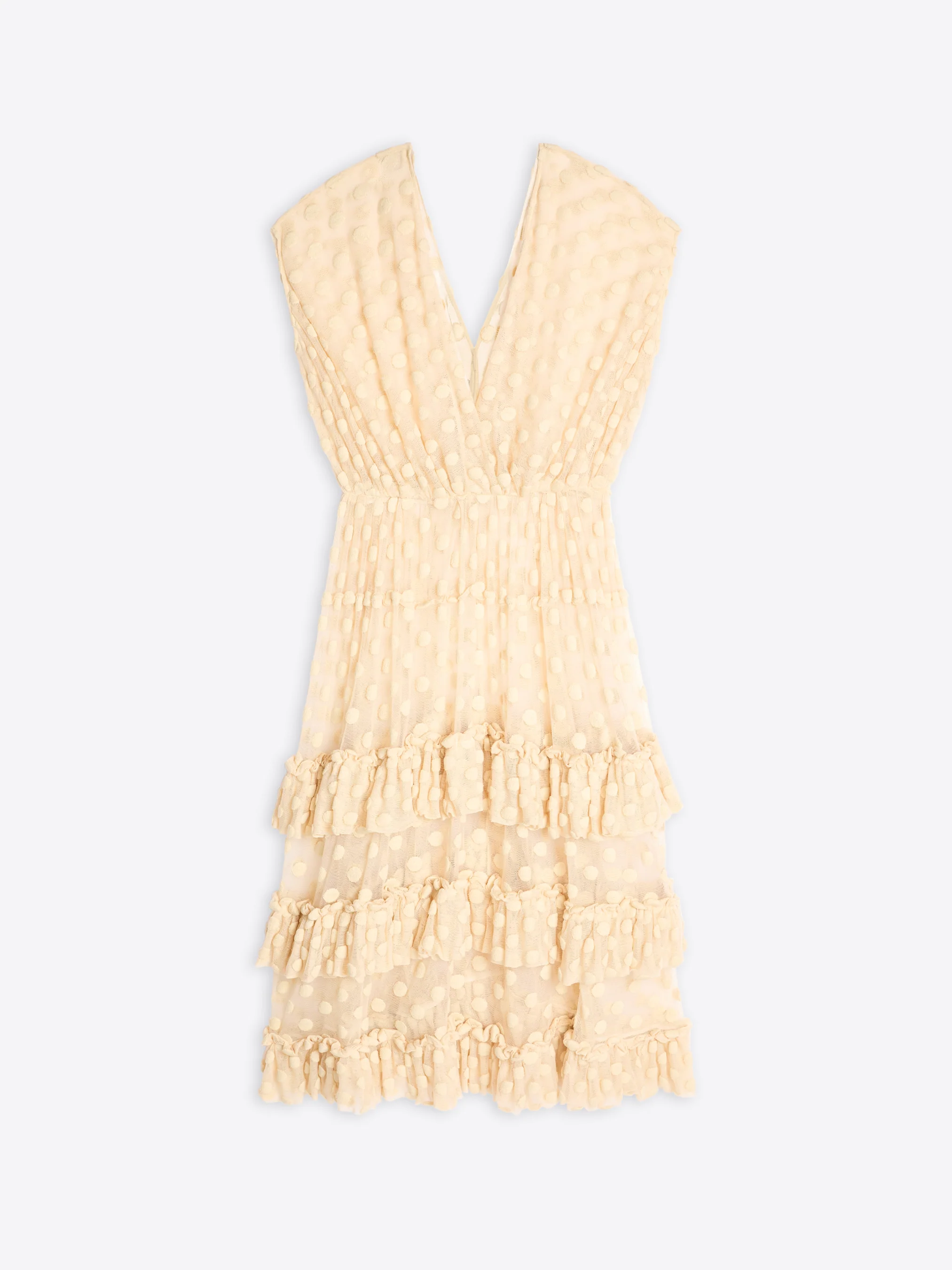 Ruffled mesh dress