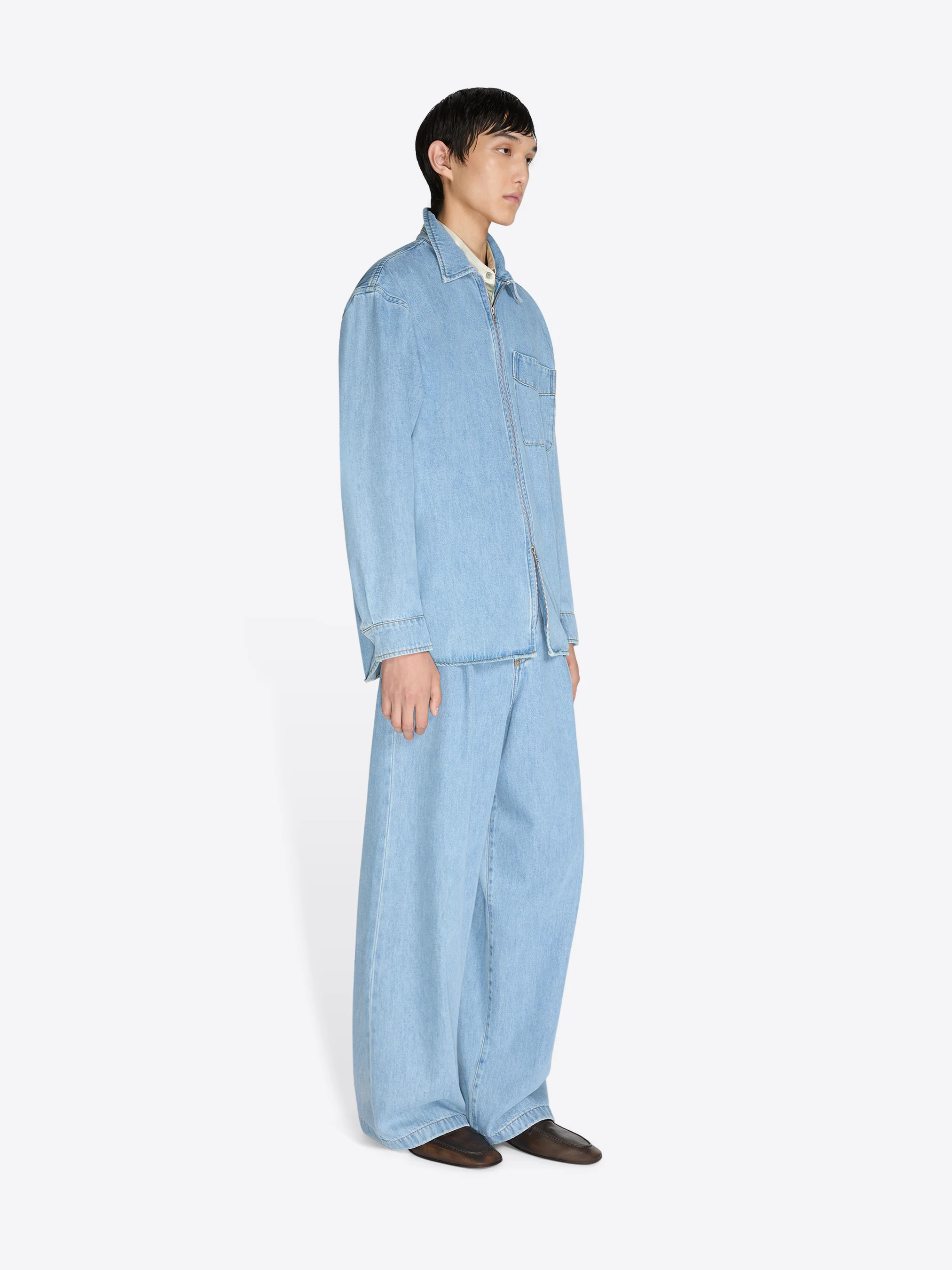 Denim zipped shirt
