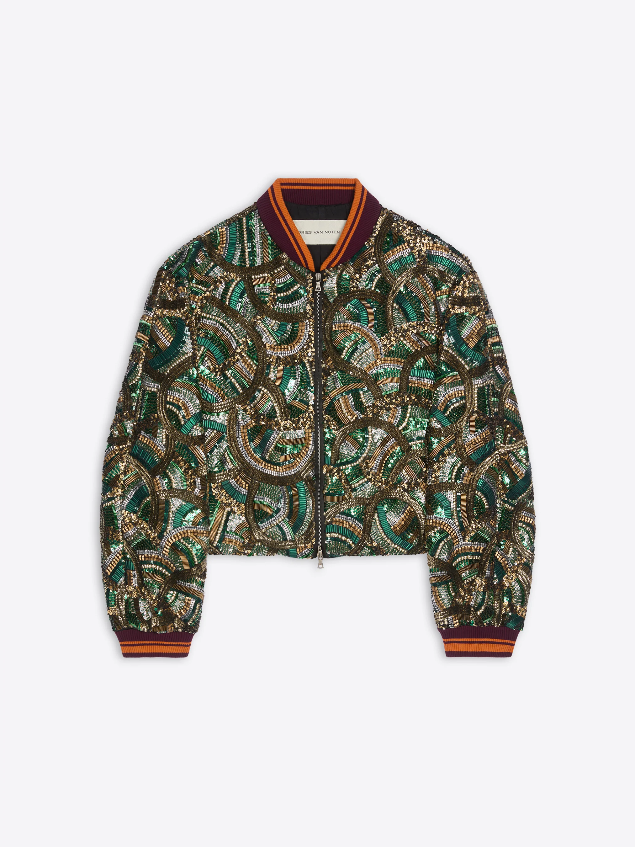 Embroidered bomber jacket