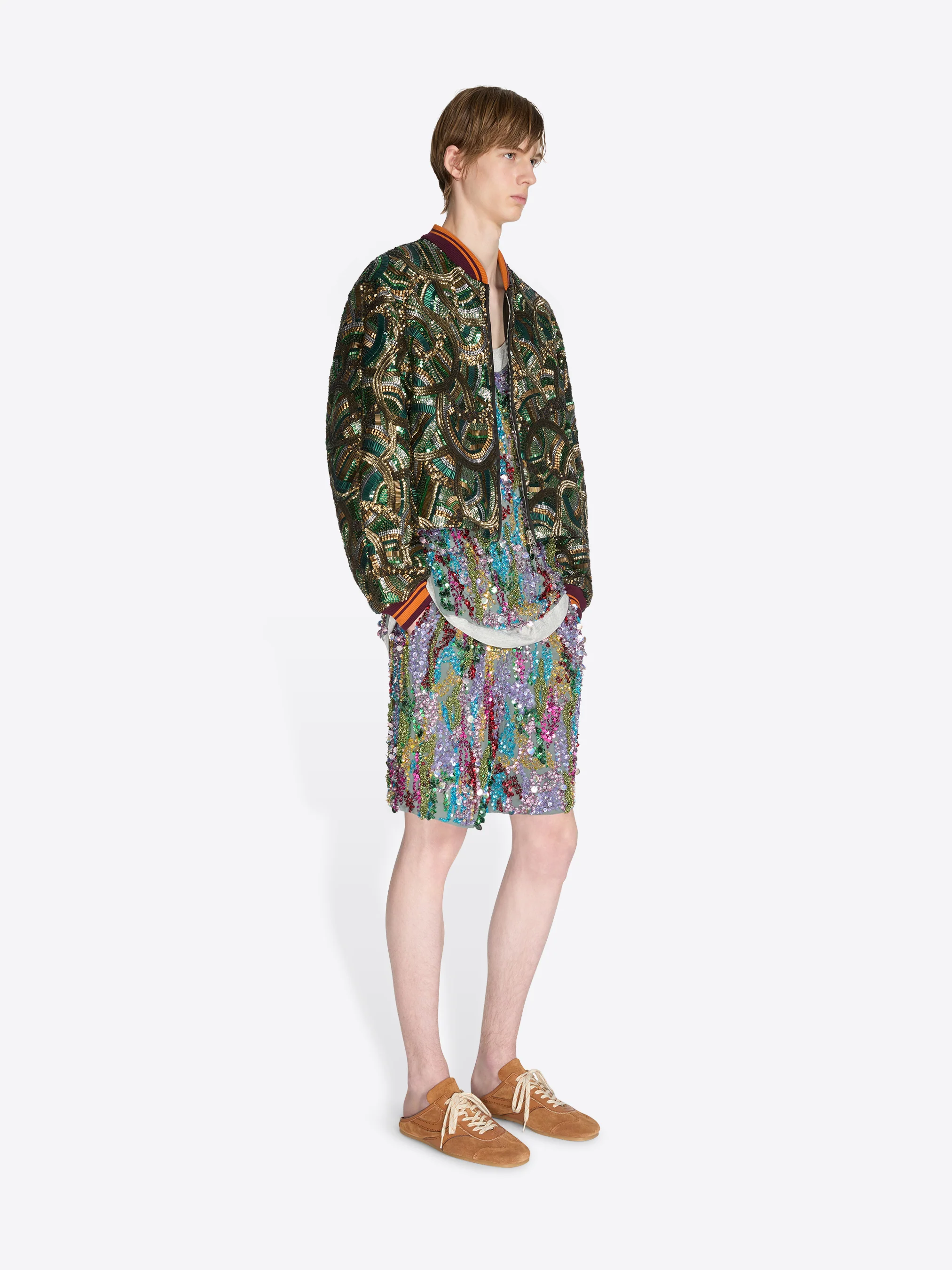 Embroidered bomber jacket