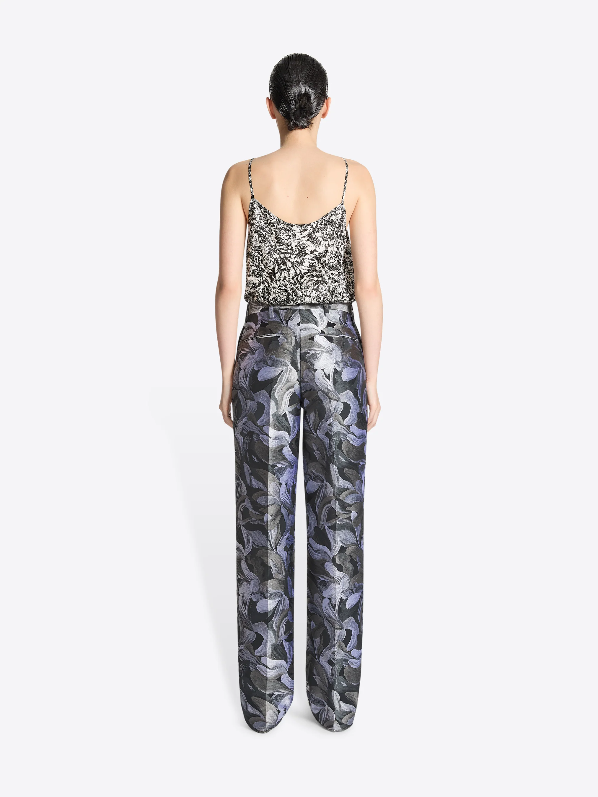 Printed tailored pants