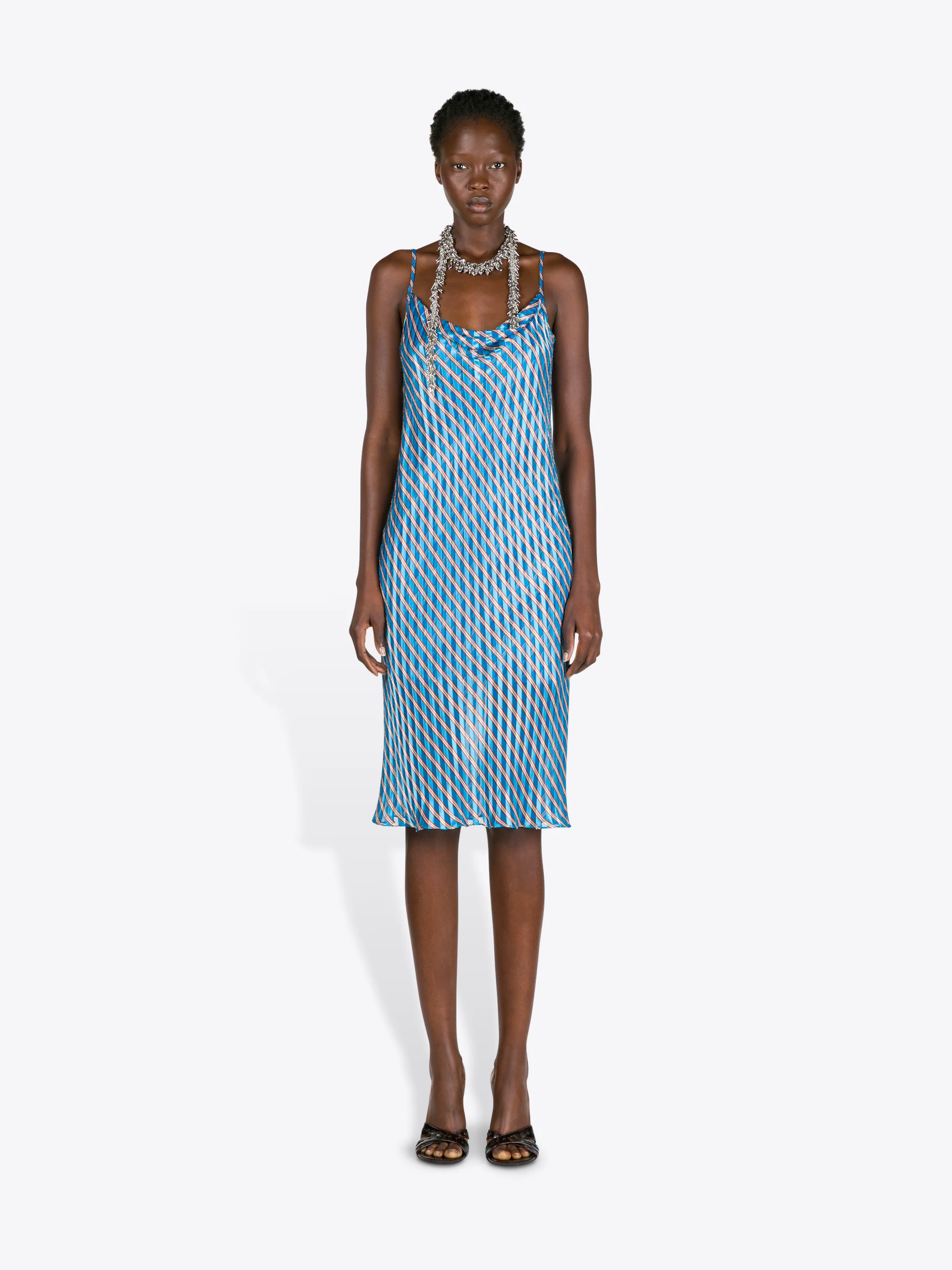 Devoré slip dress